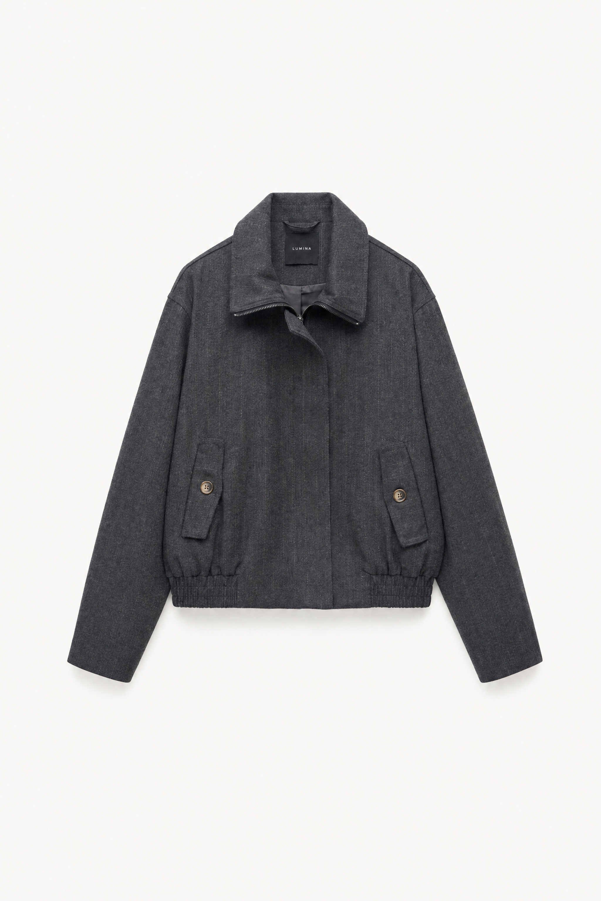 Cropped Jacket with Collar