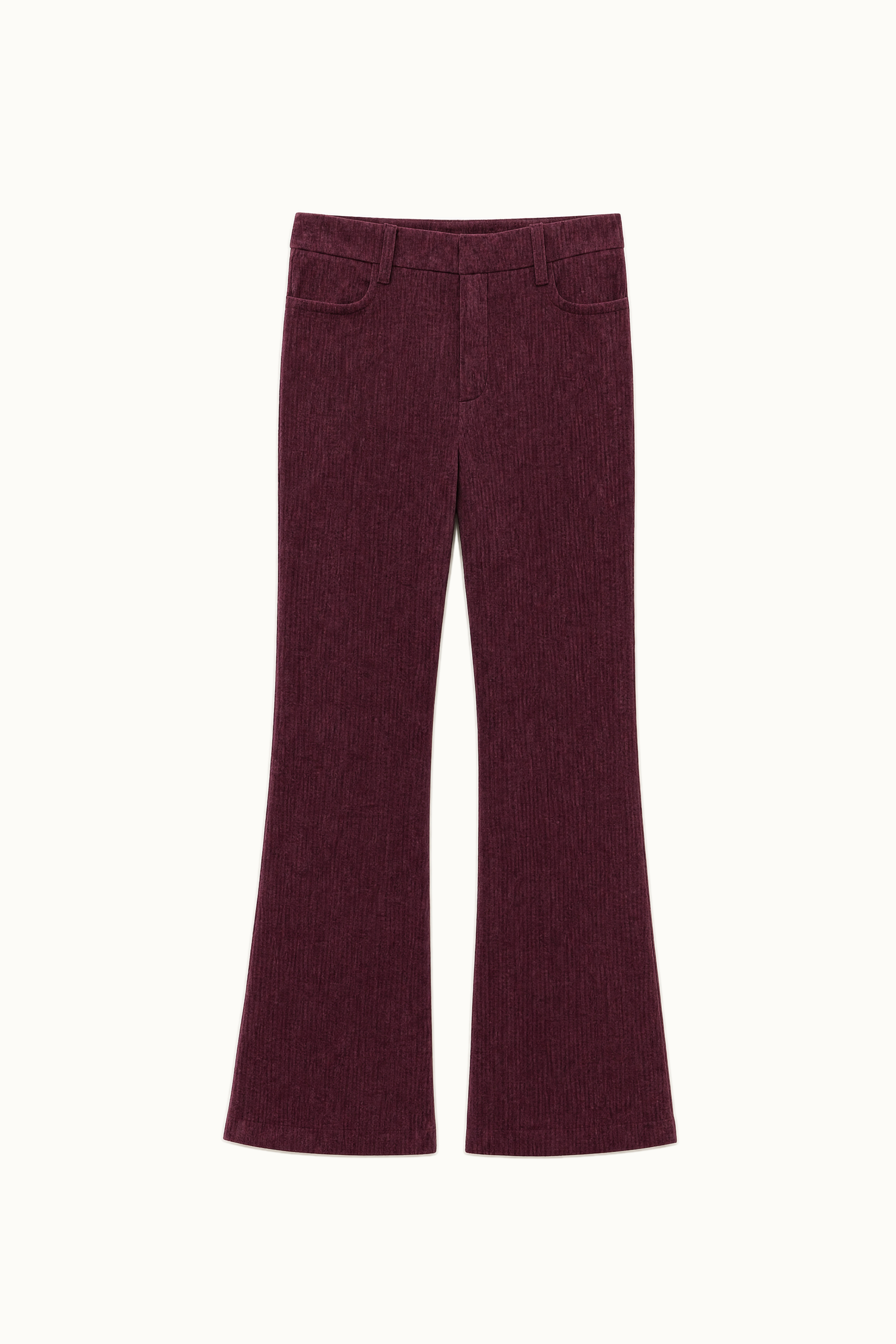 Velour Bell-Bottom Trousers