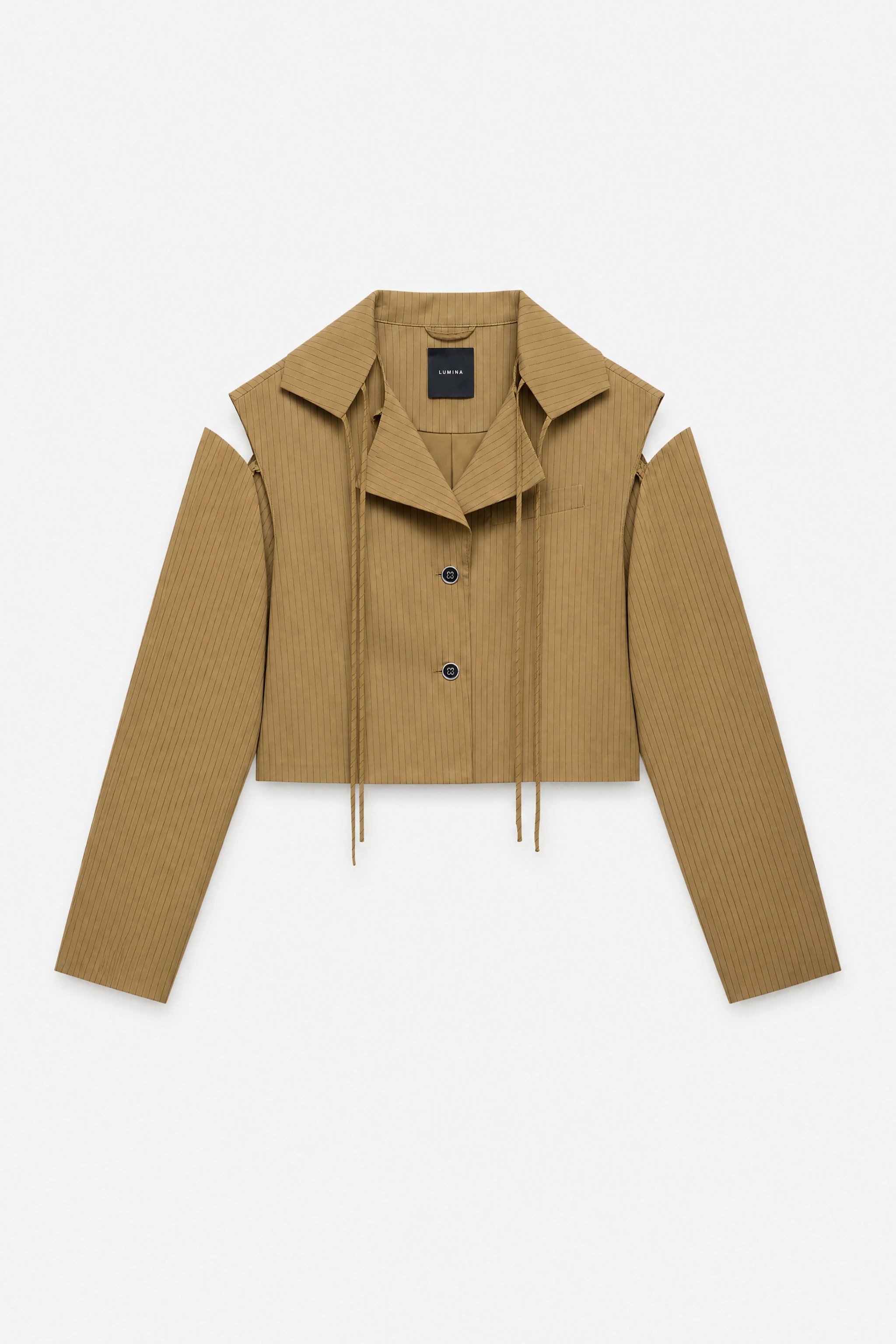Cropped Shirt with Collar
