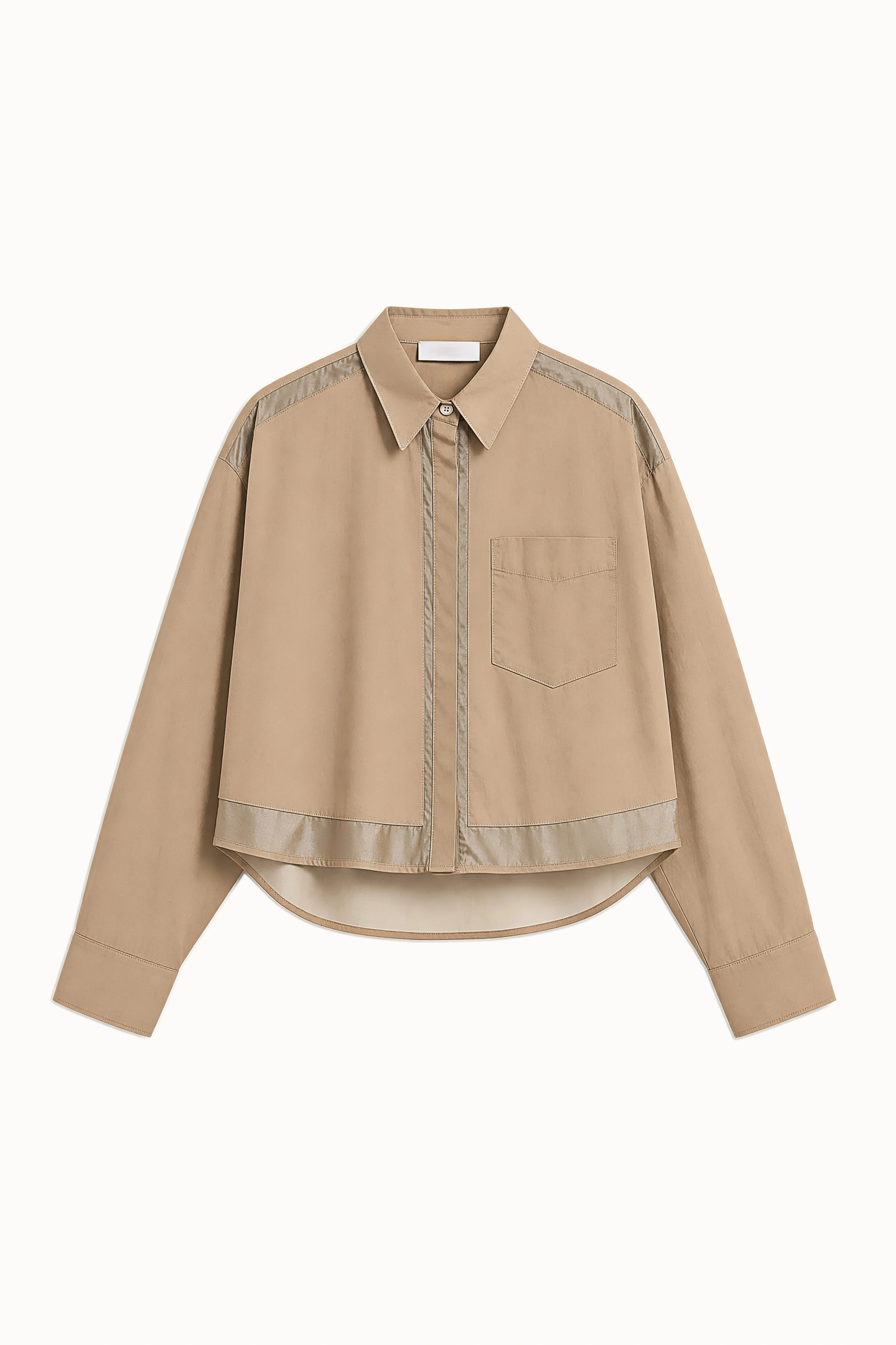 Cropped Shirt with Collar