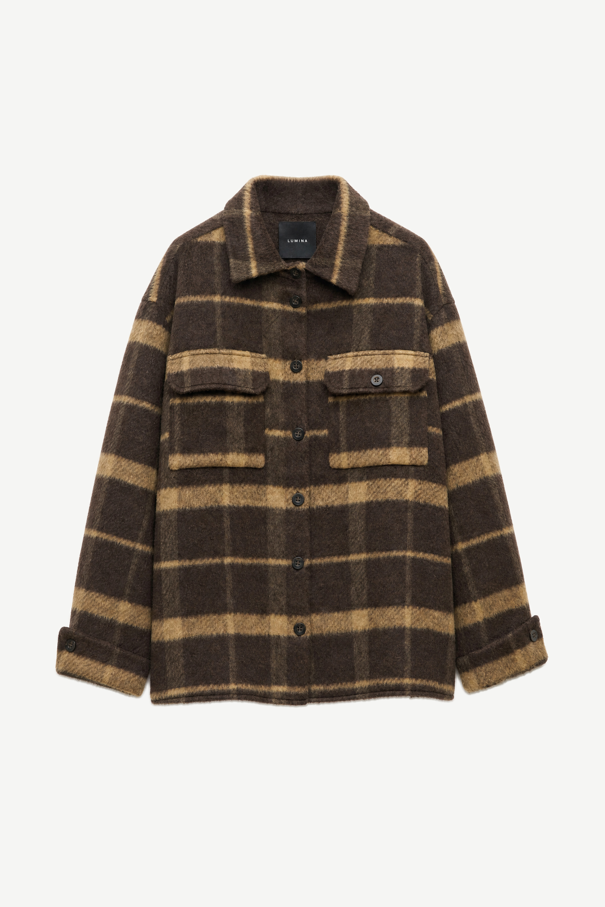 Oversize Checked Shirt Jacket