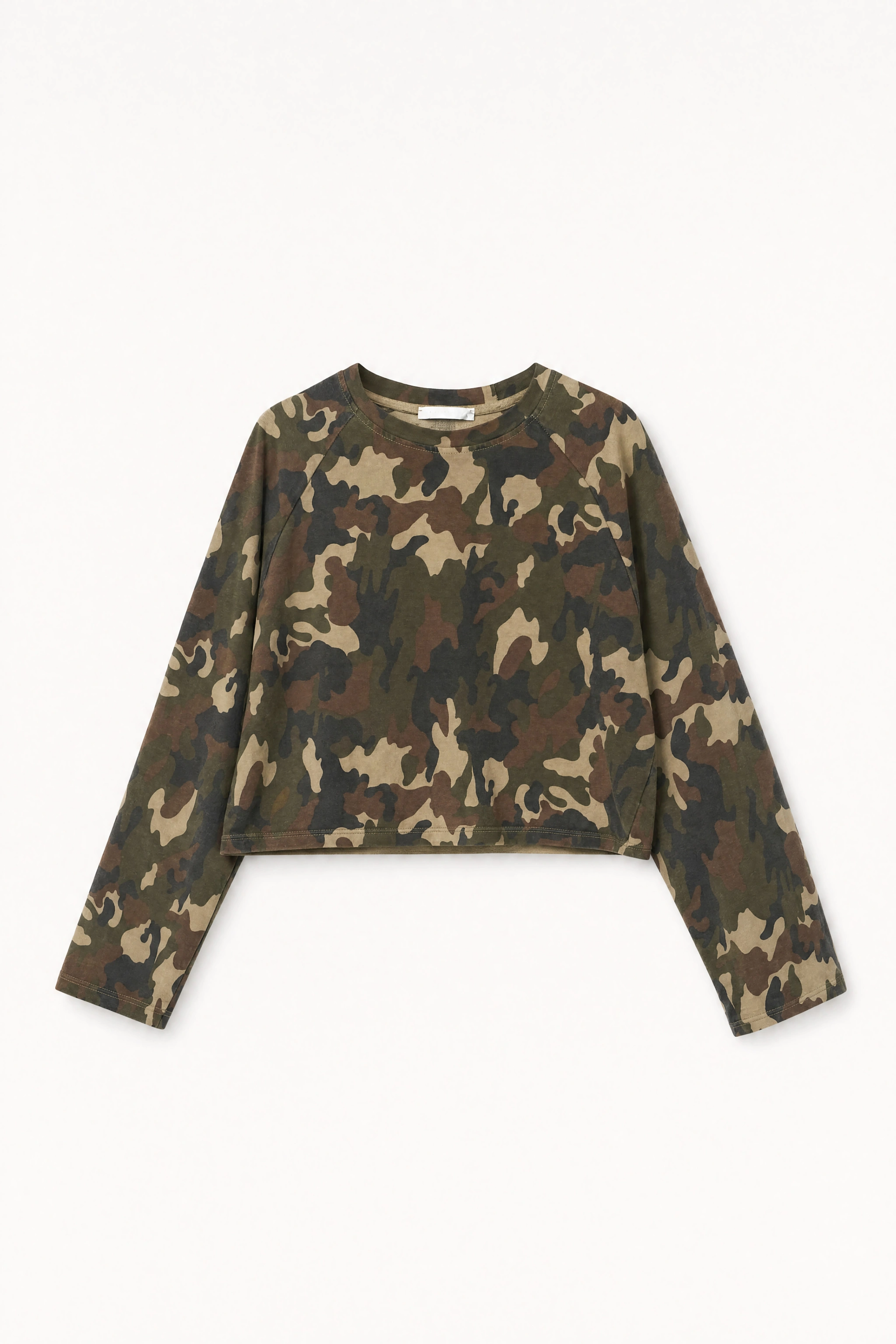 Cropped Camouflage Sweater