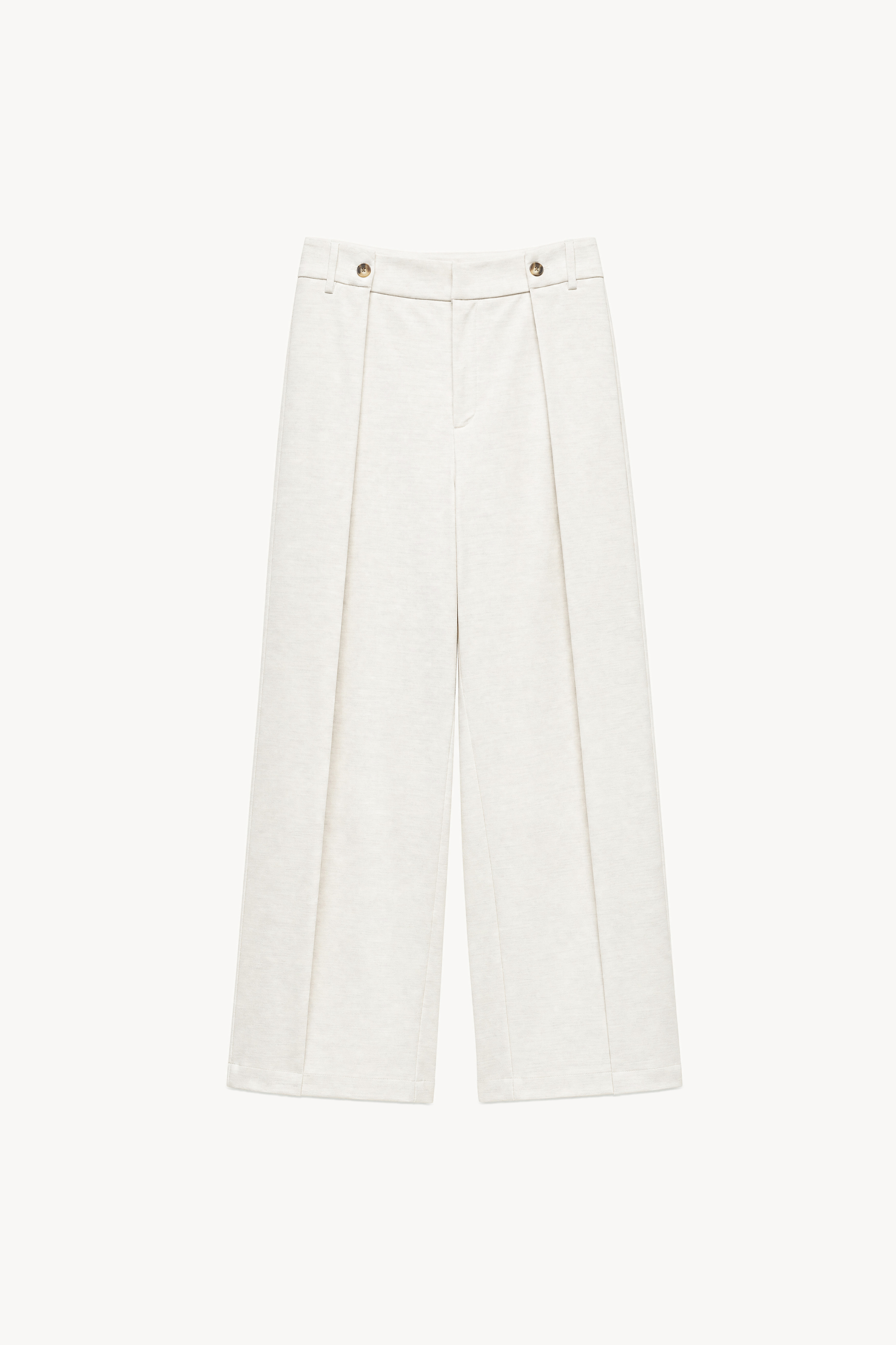 Pleated Wide‑Leg Trousers