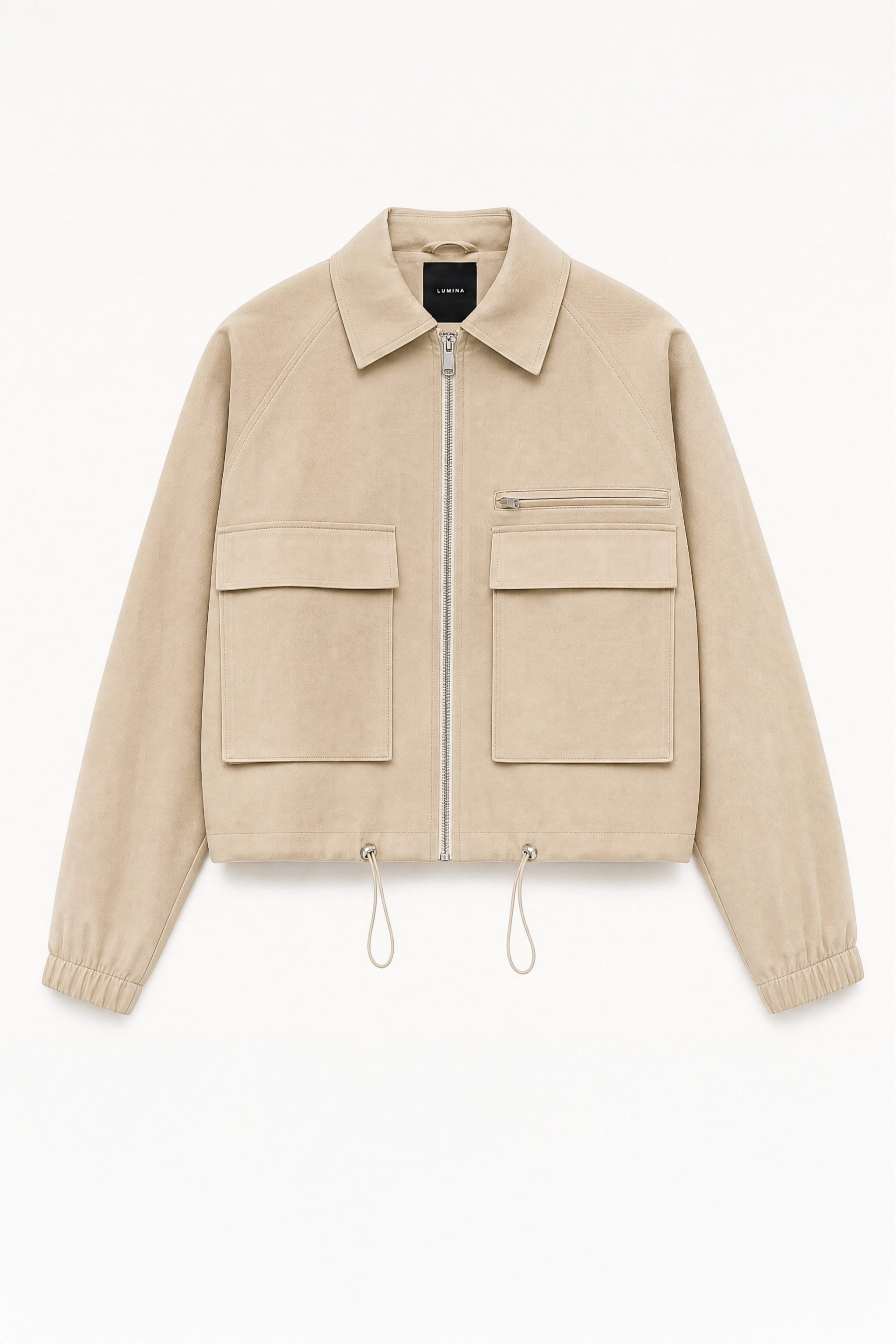 Bomber Jacket with Drawstring