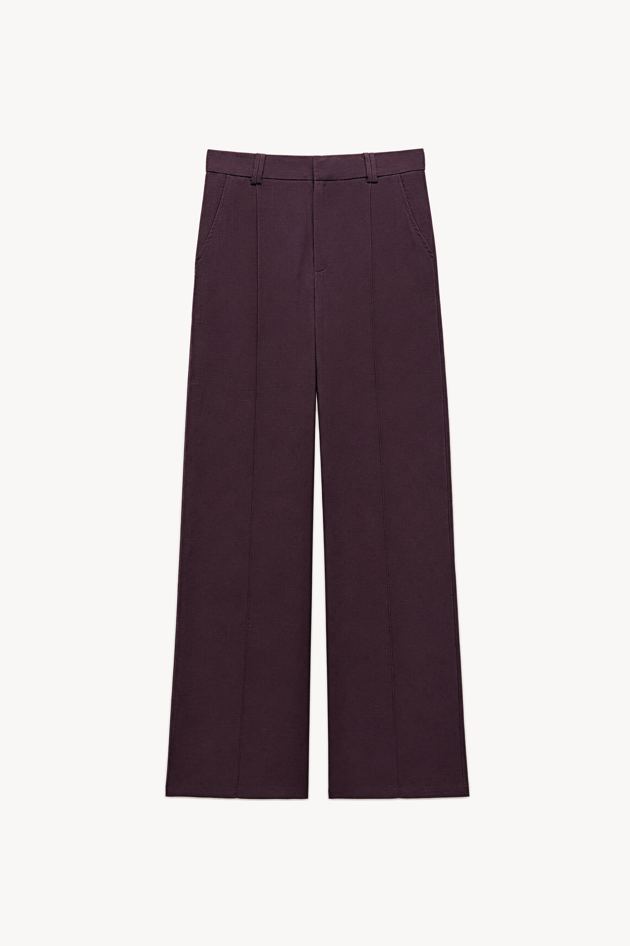 Wide-Leg Pleated Trousers