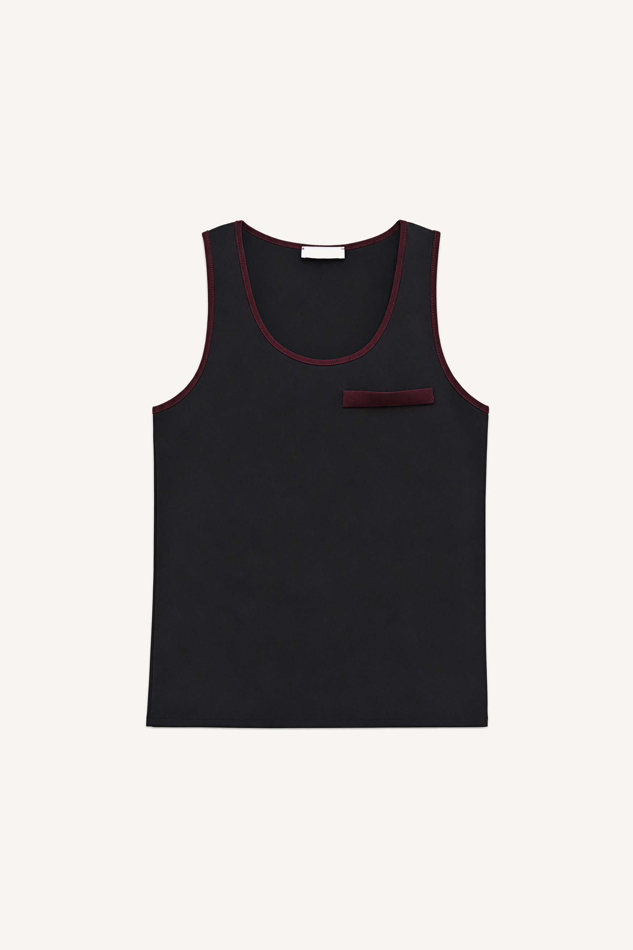 Sleeveless Top with Contrast Trim