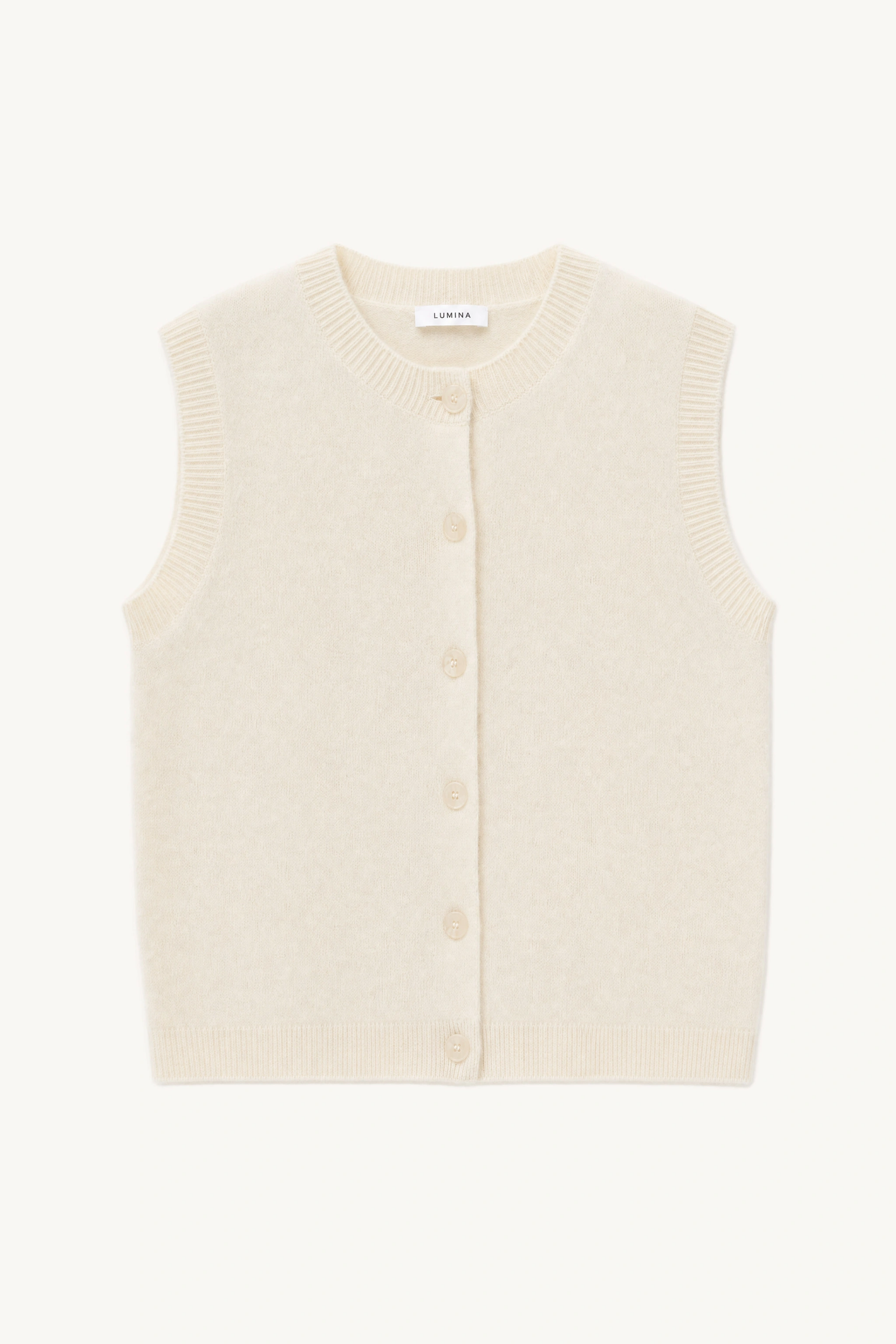 Button-Front Knit Vest
