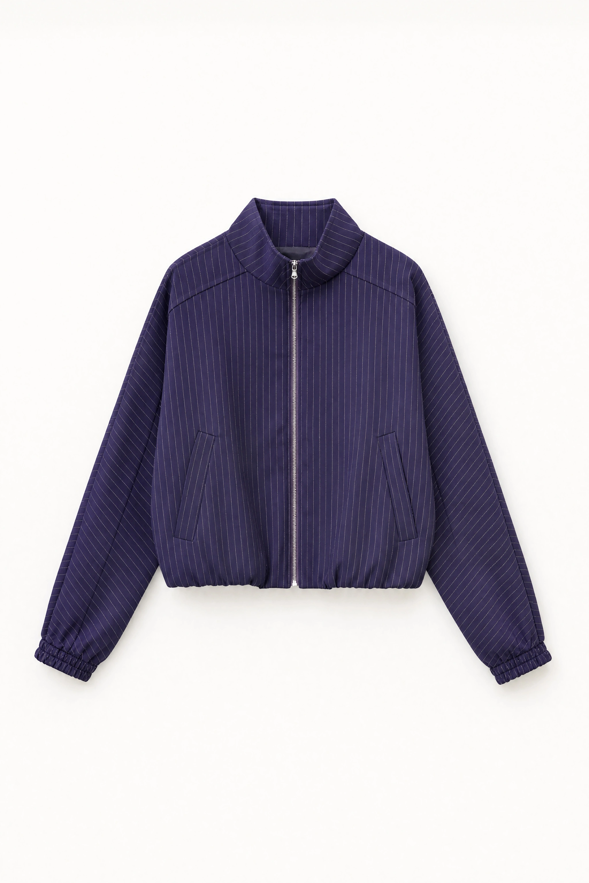 Bomber Jacket with Stand Collar