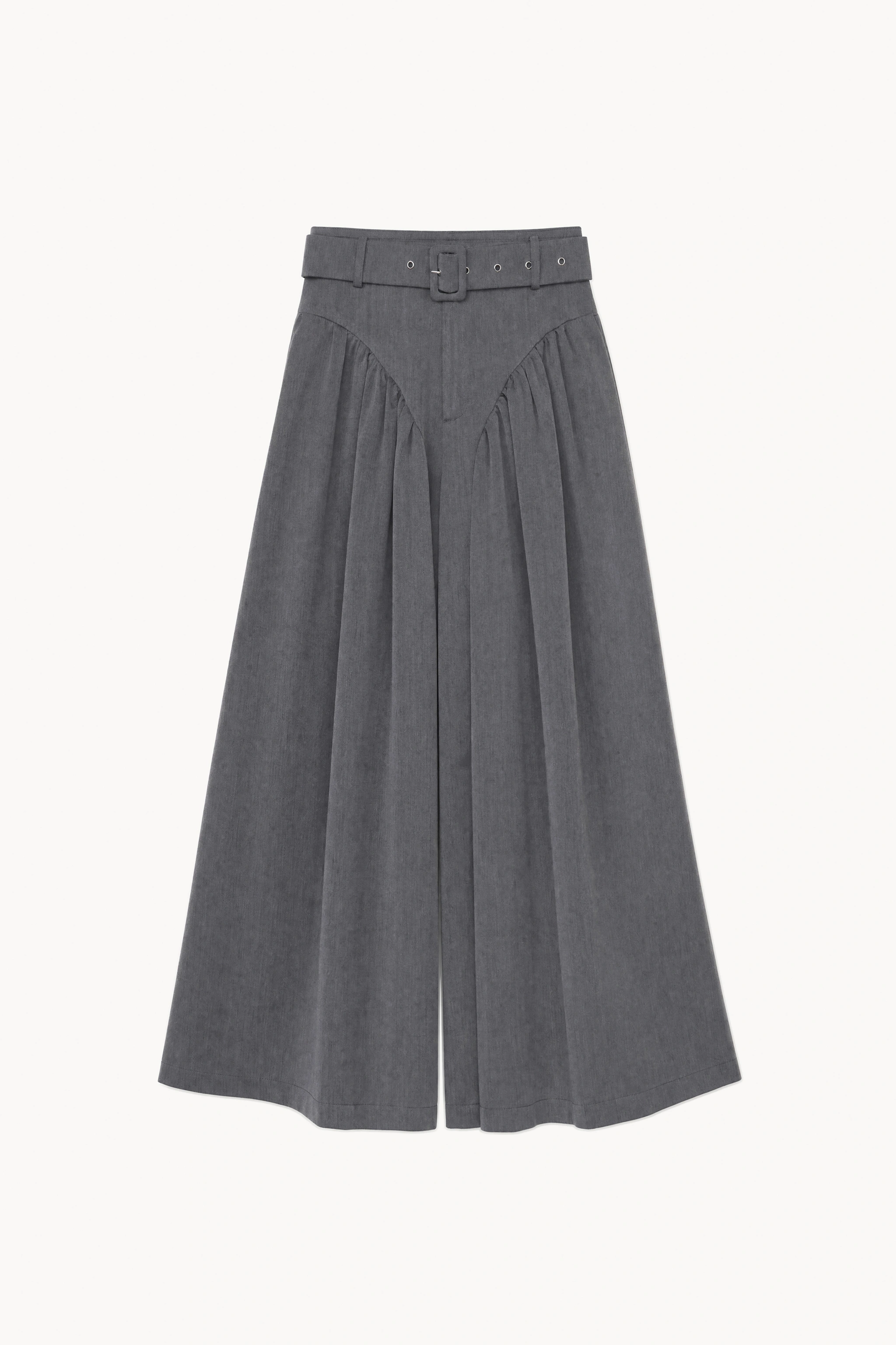 High‑Waist Culotte Trousers with Belt