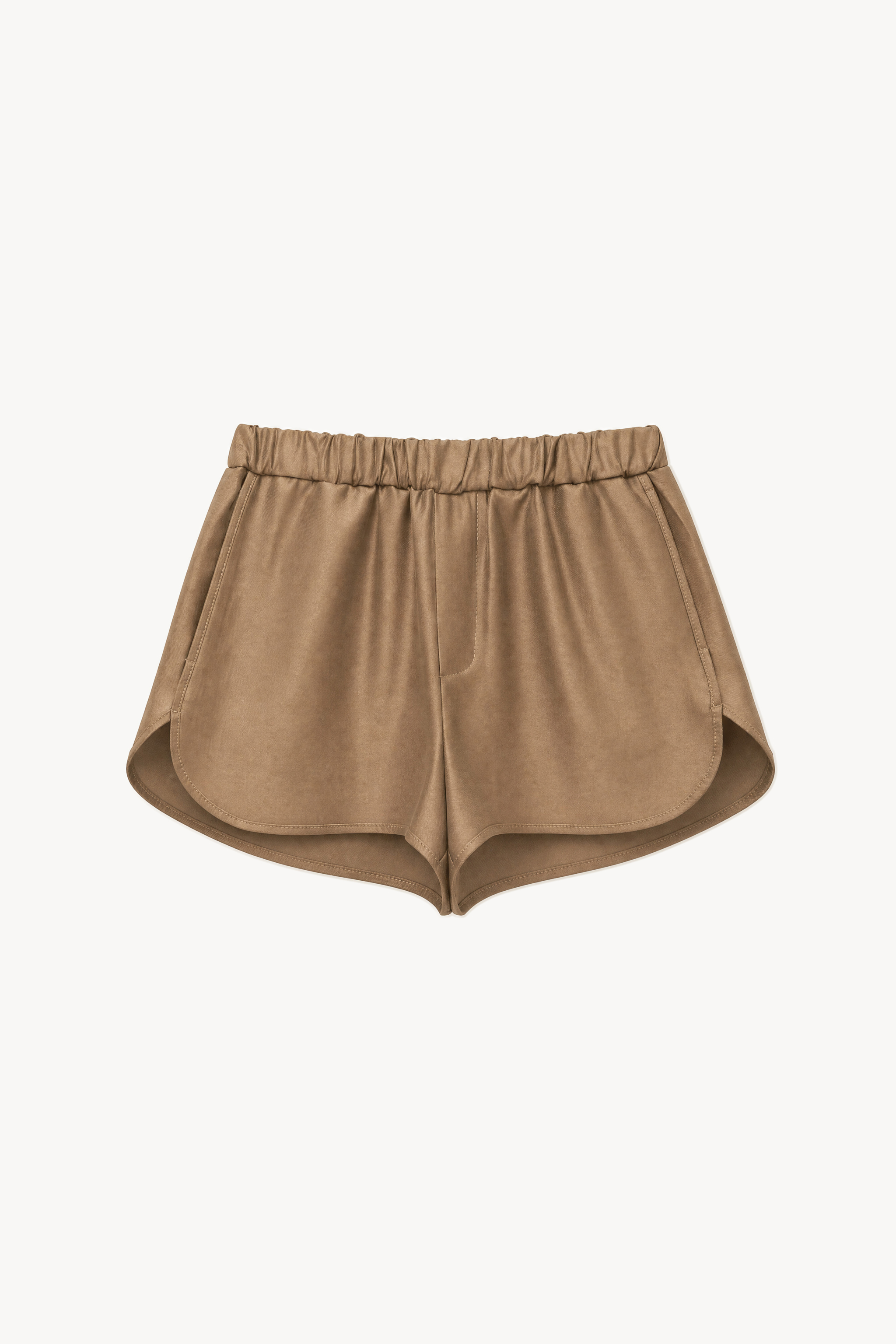 Satin Elastic-Waist Shorts