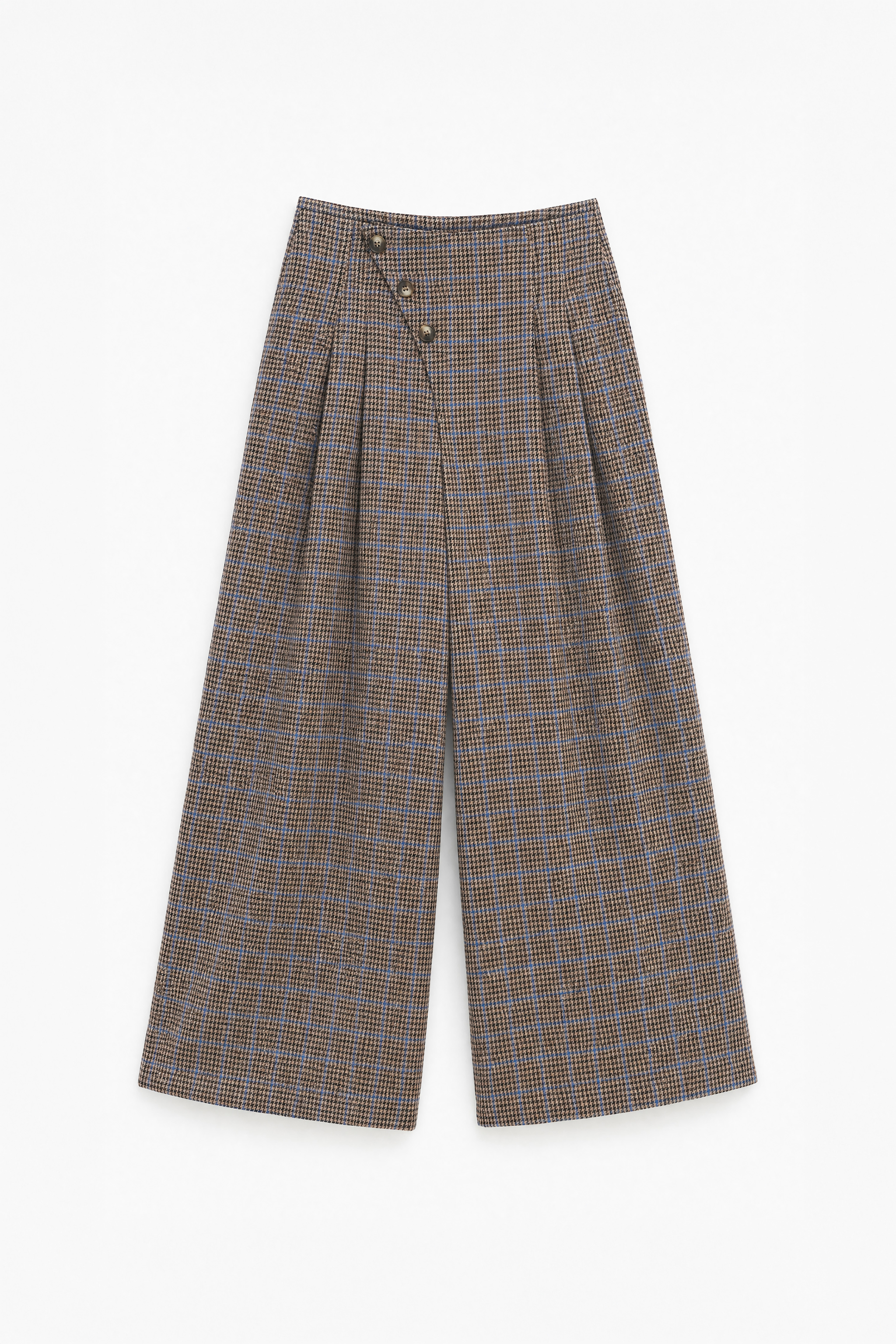 Wide-Leg Pleated Trousers