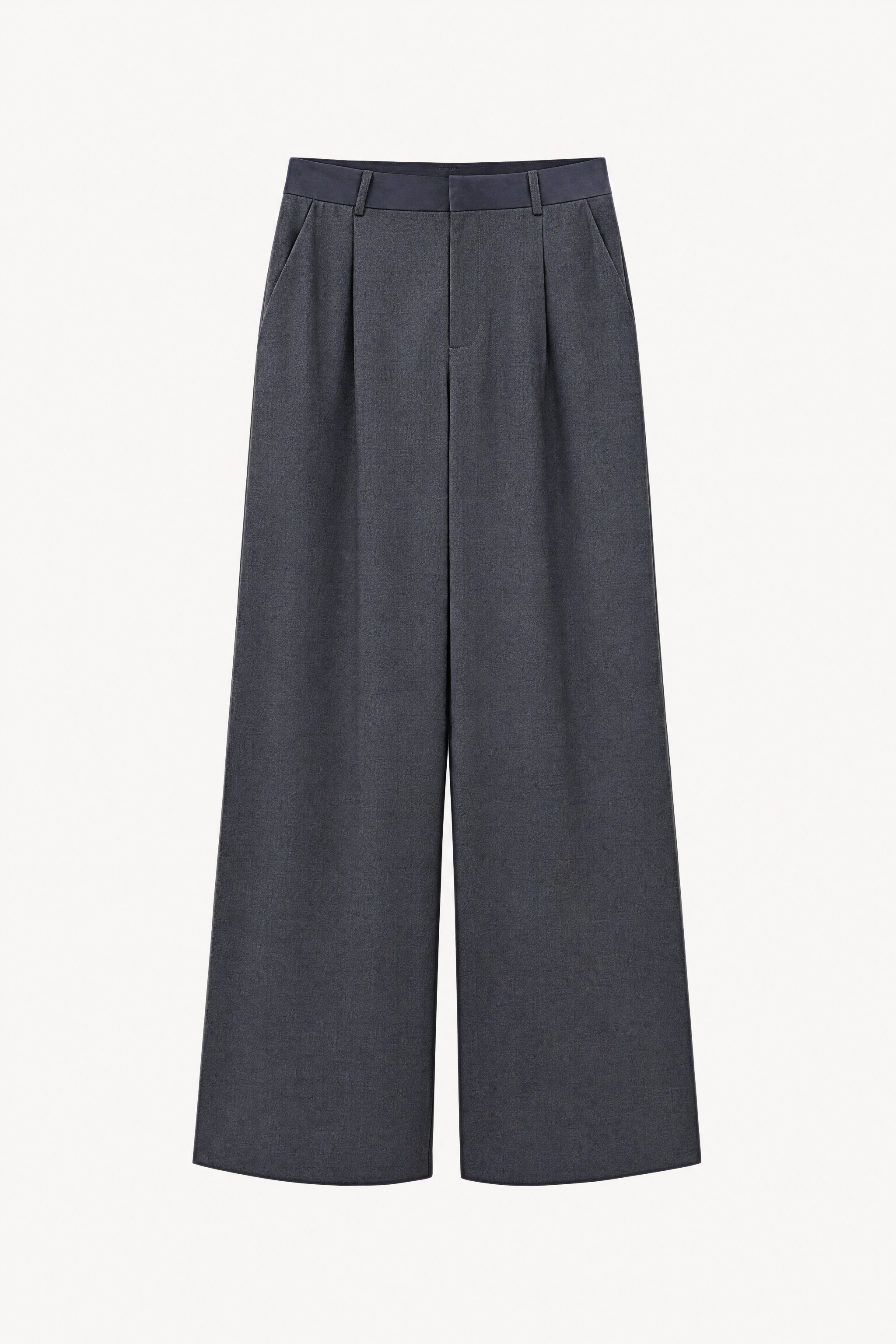 Pleated Wide‑Leg Trousers