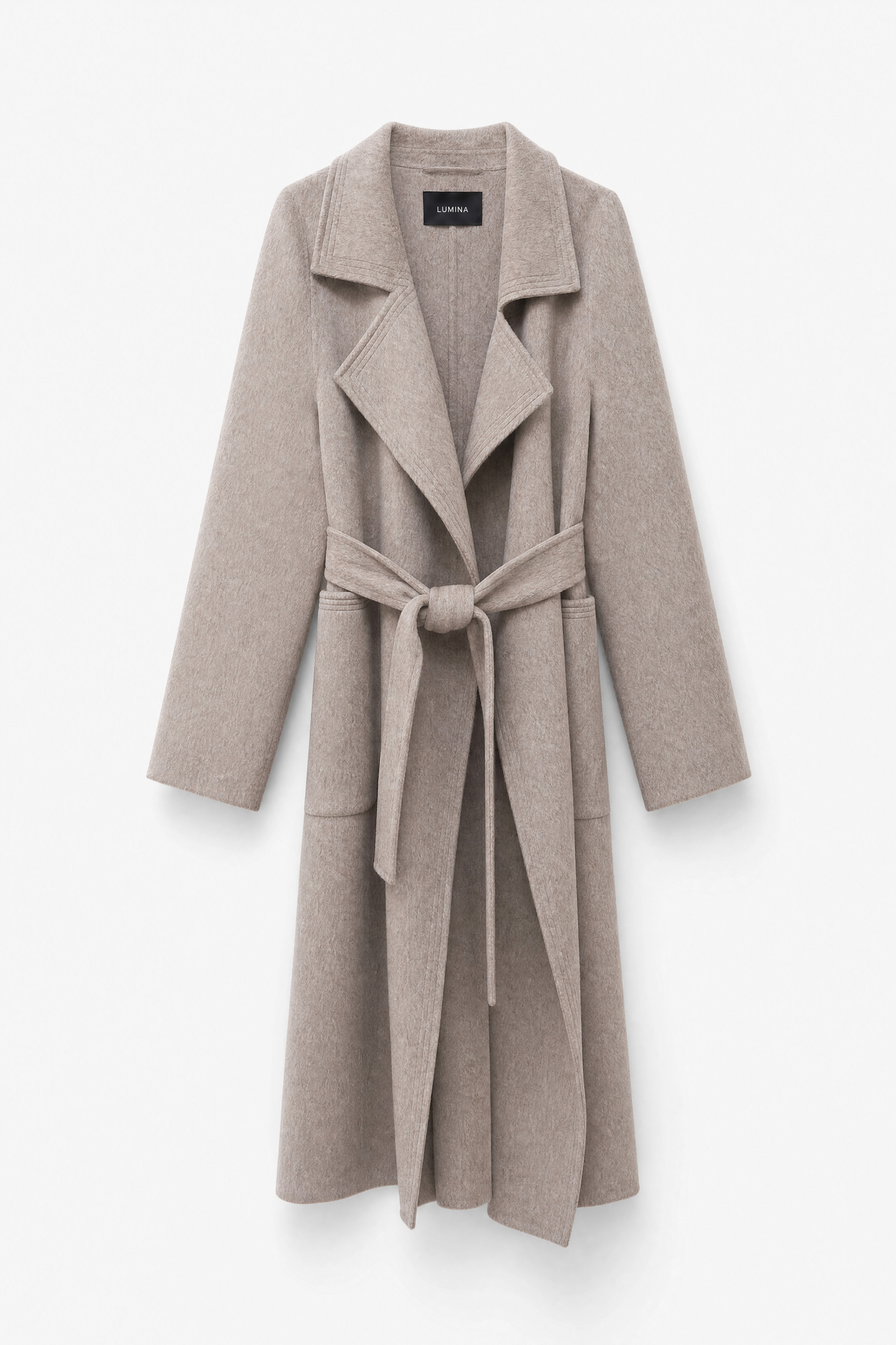 Midi Wool Coat with Lapels