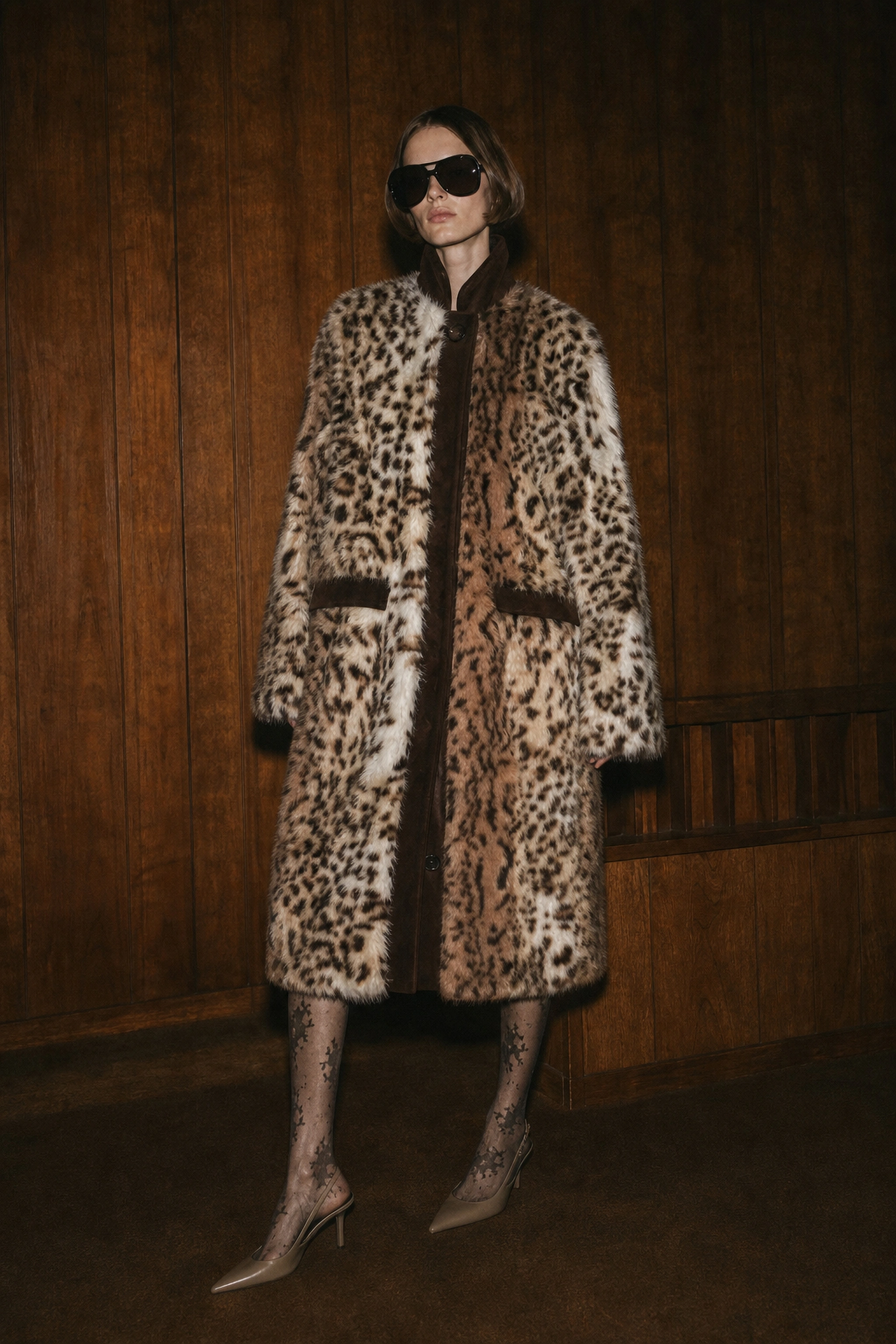 Straight Coat with Collar