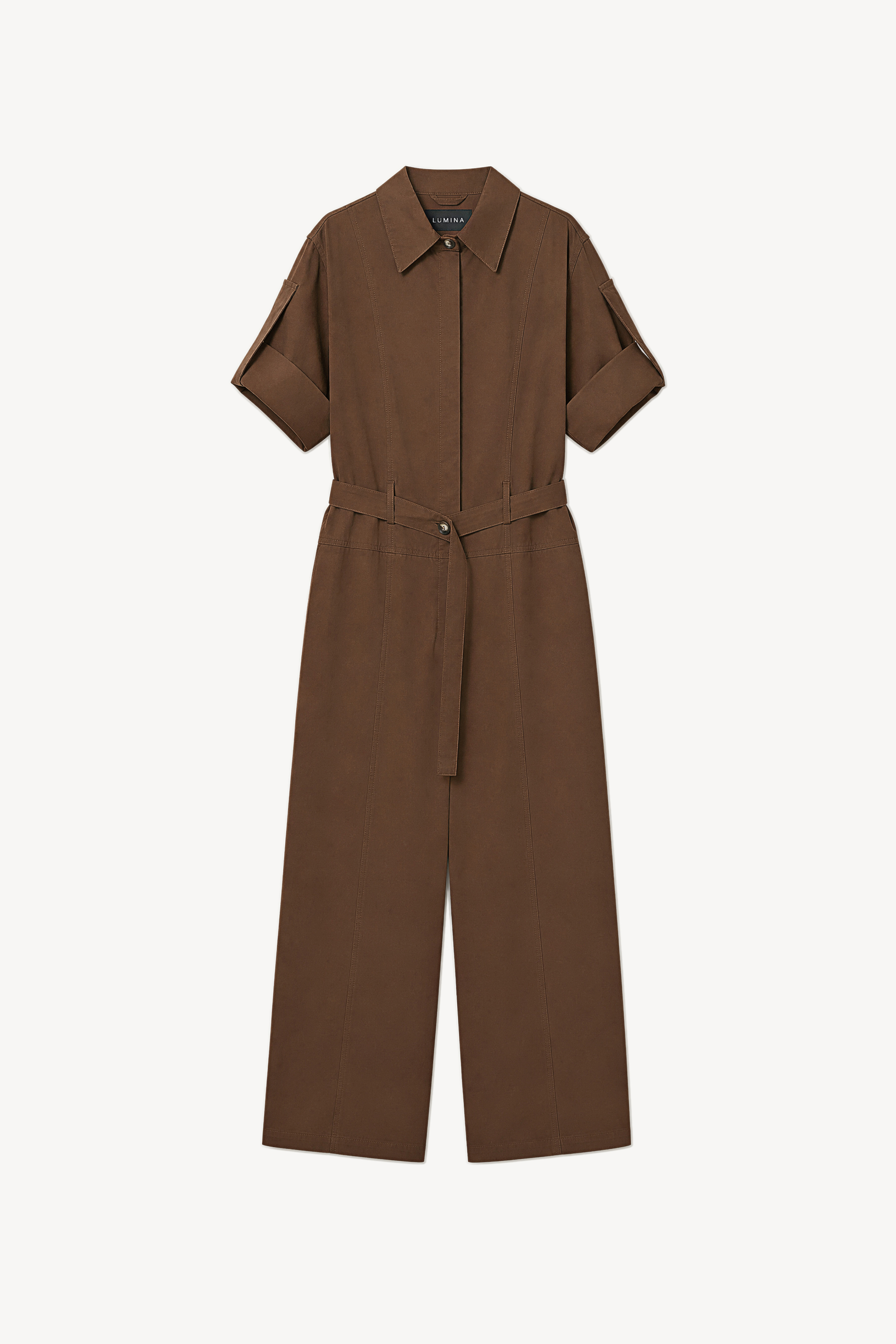 Shirt Jumpsuit with Belt