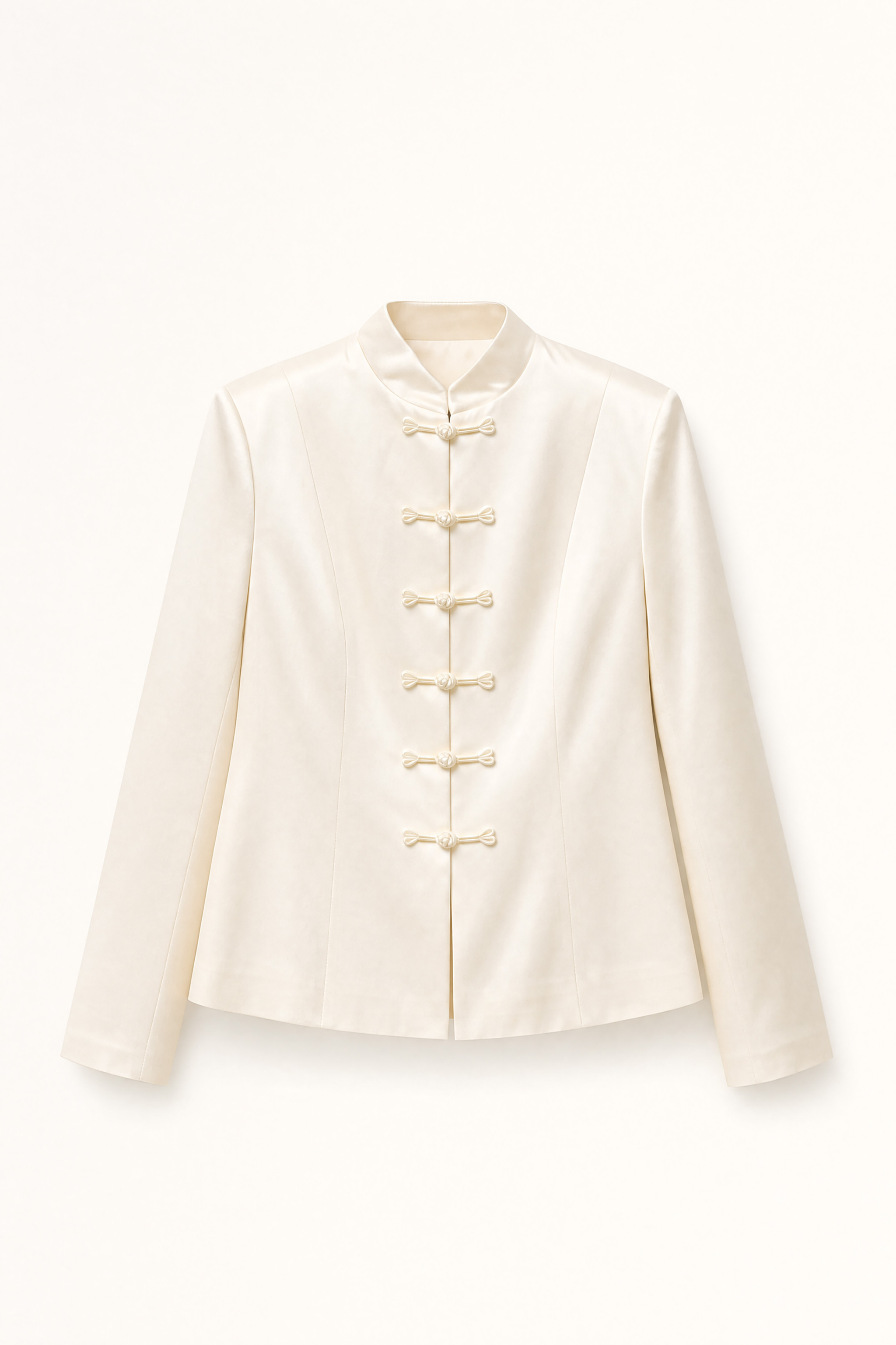 Satin Jacket with Stand Collar