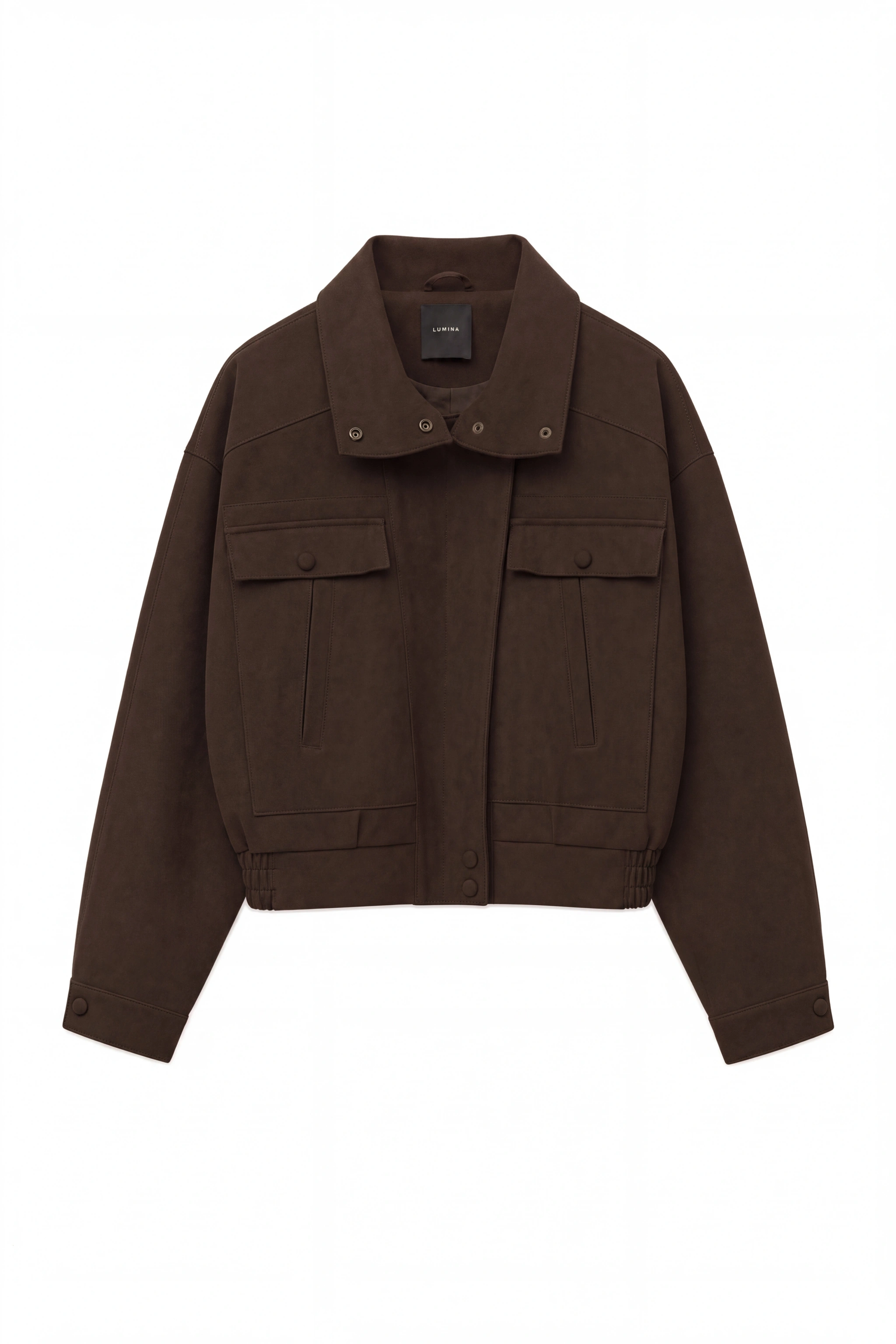 Oversize Jacket with Stand Collar