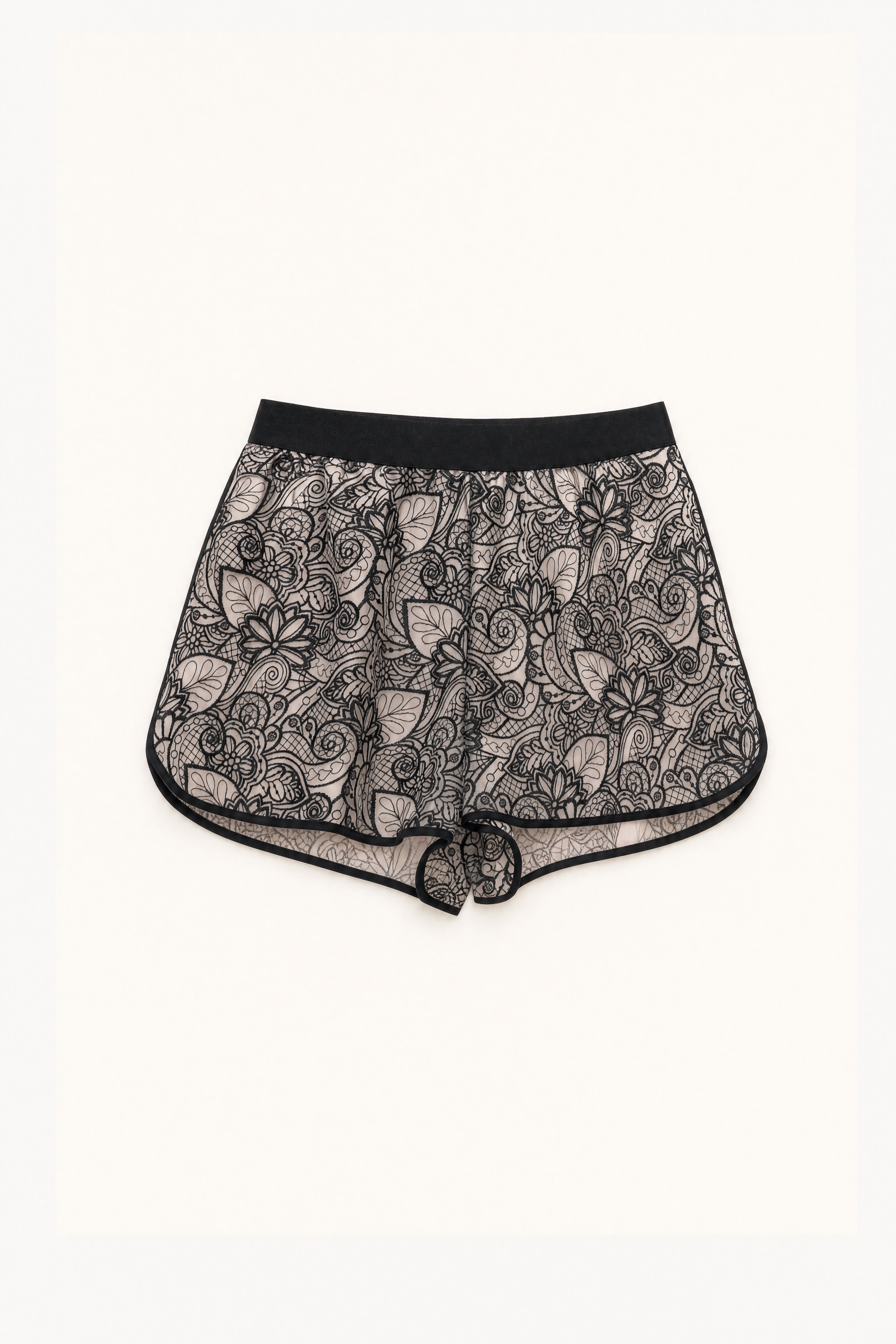 Lace Shorts with Embroidery