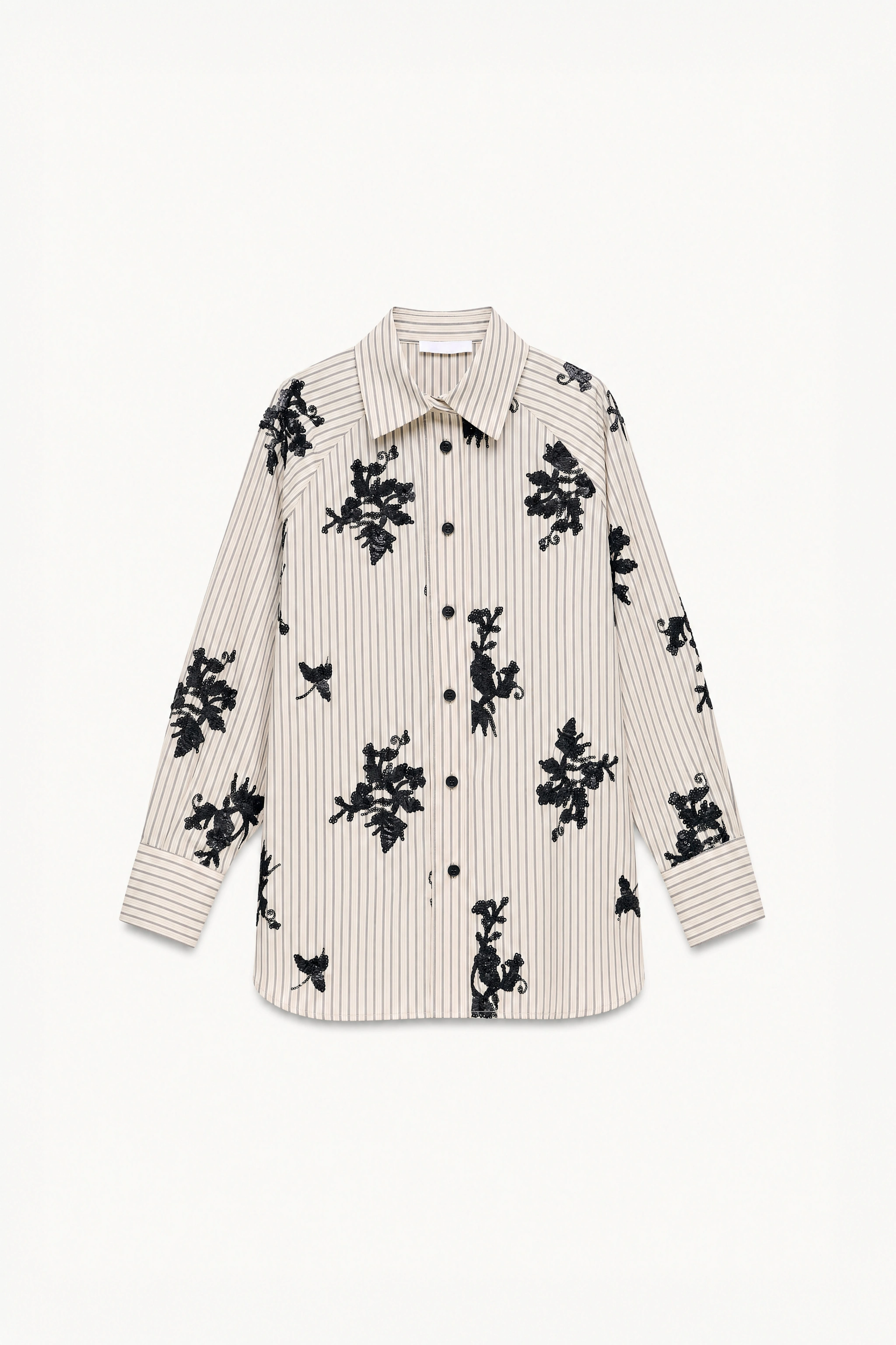 Longline Shirt with Embroidery