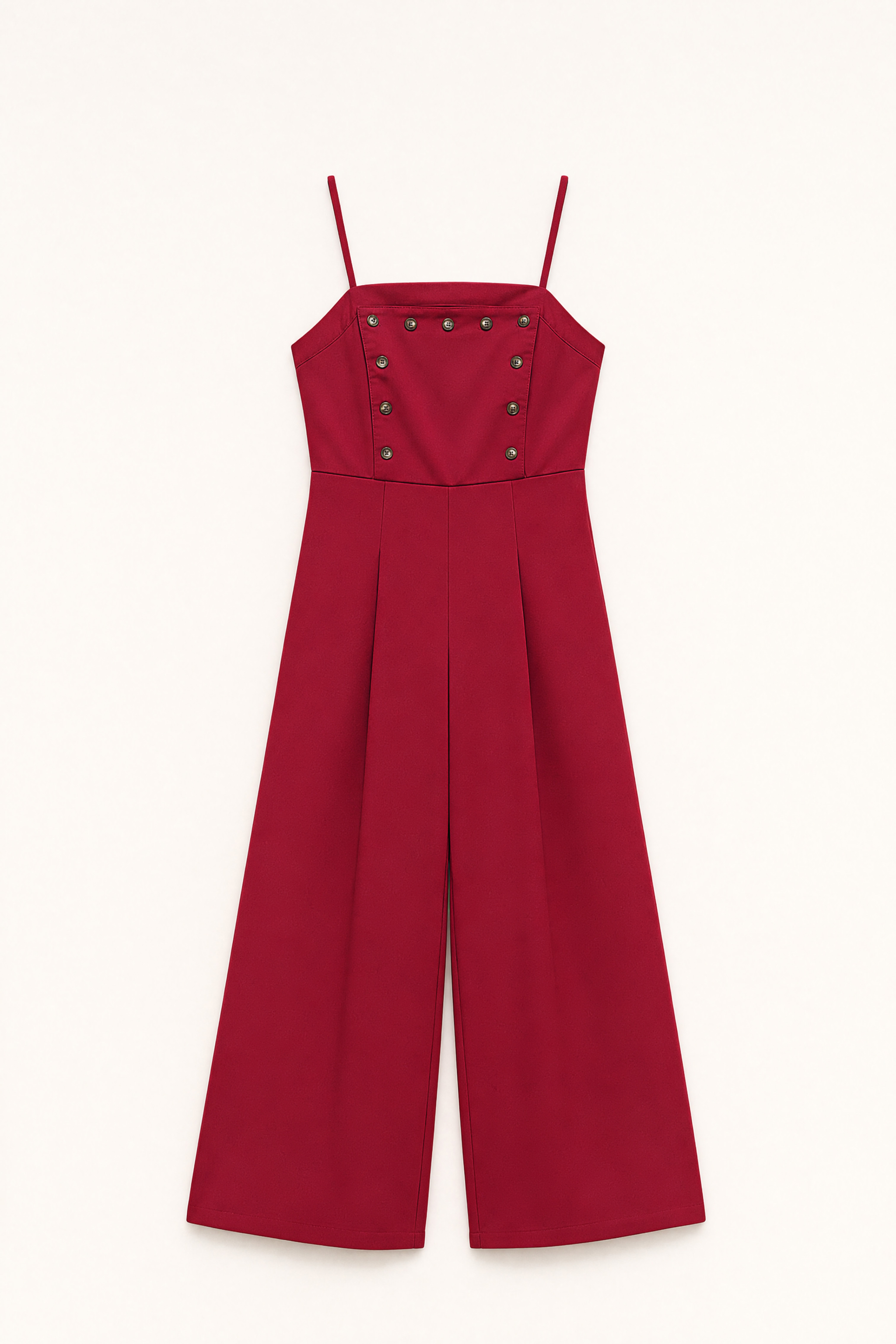 Square-Neck Wide-Leg Jumpsuit