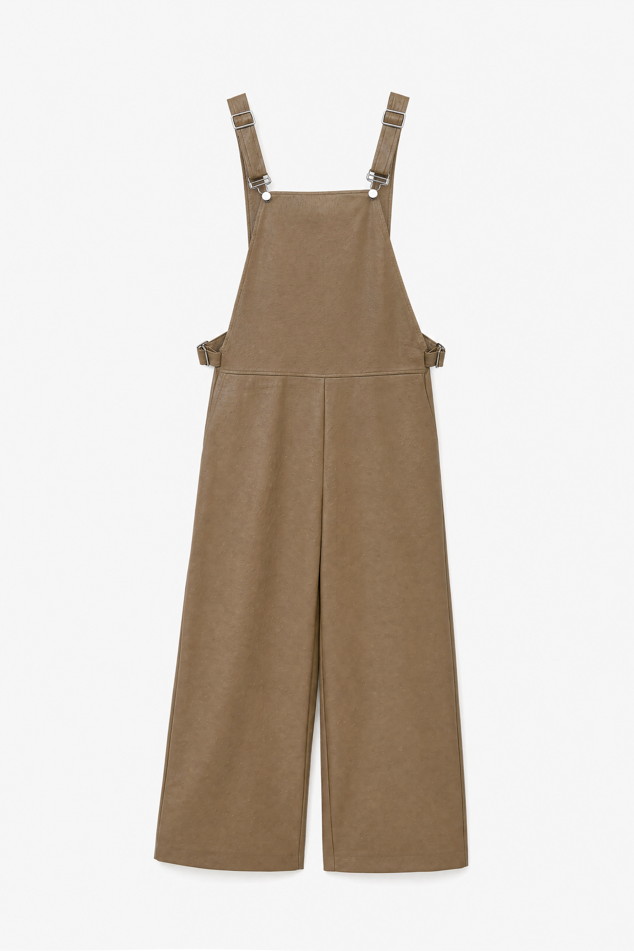 Oversize Faux-Leather Jumpsuit