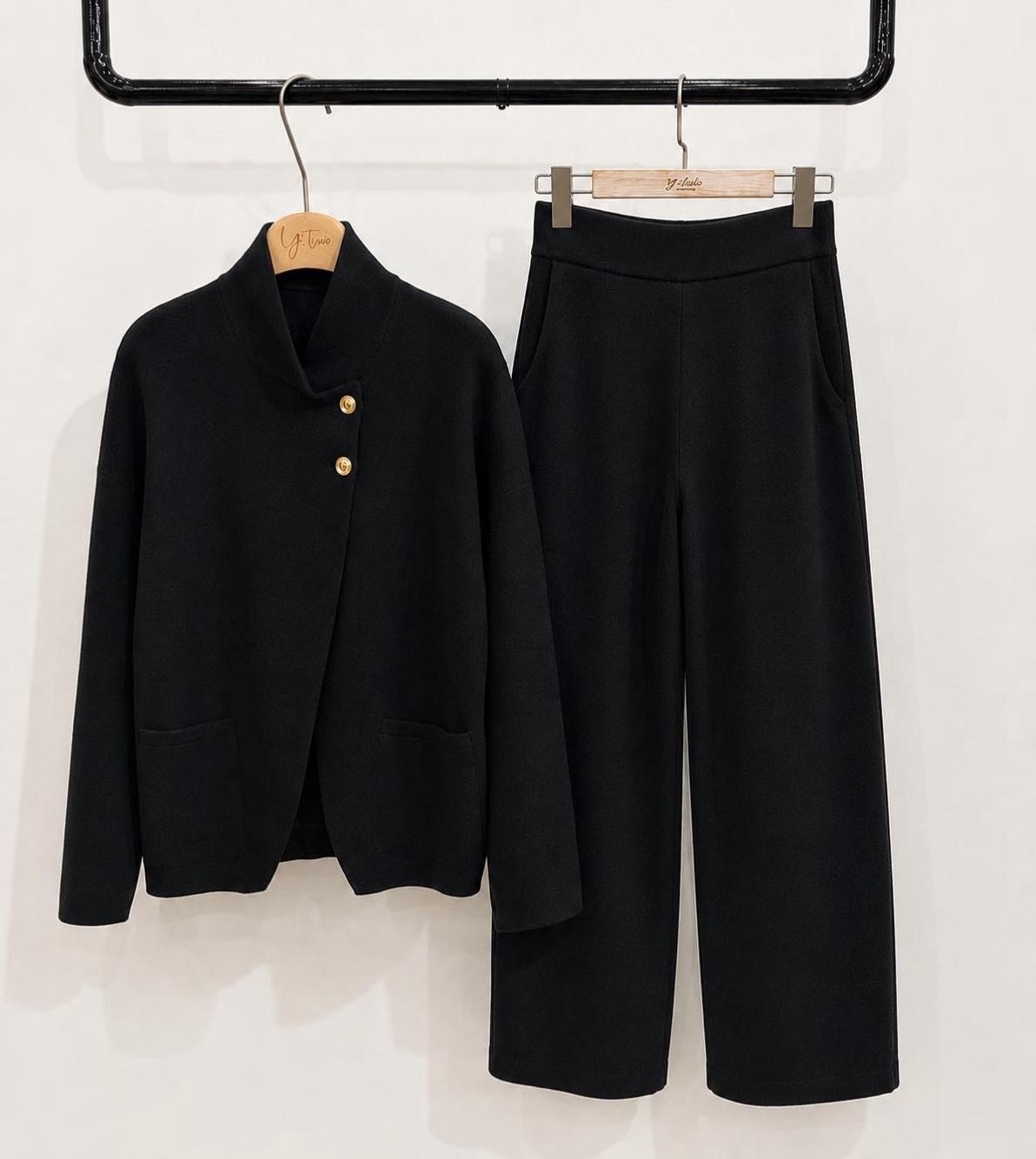 Stand-Collar Cardigan