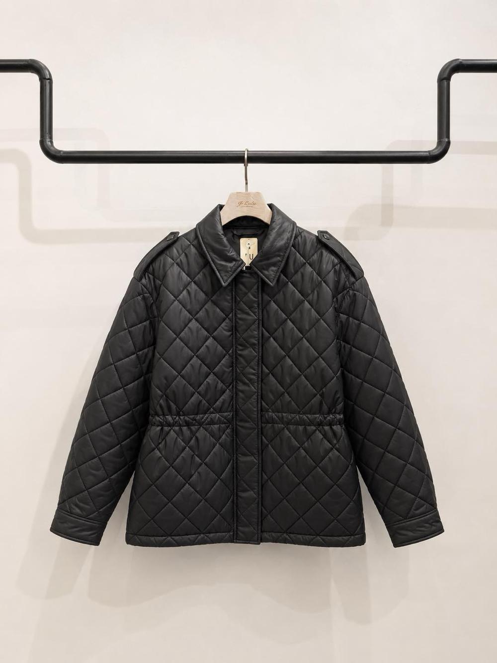 Quilted Jacket with Drawcord
