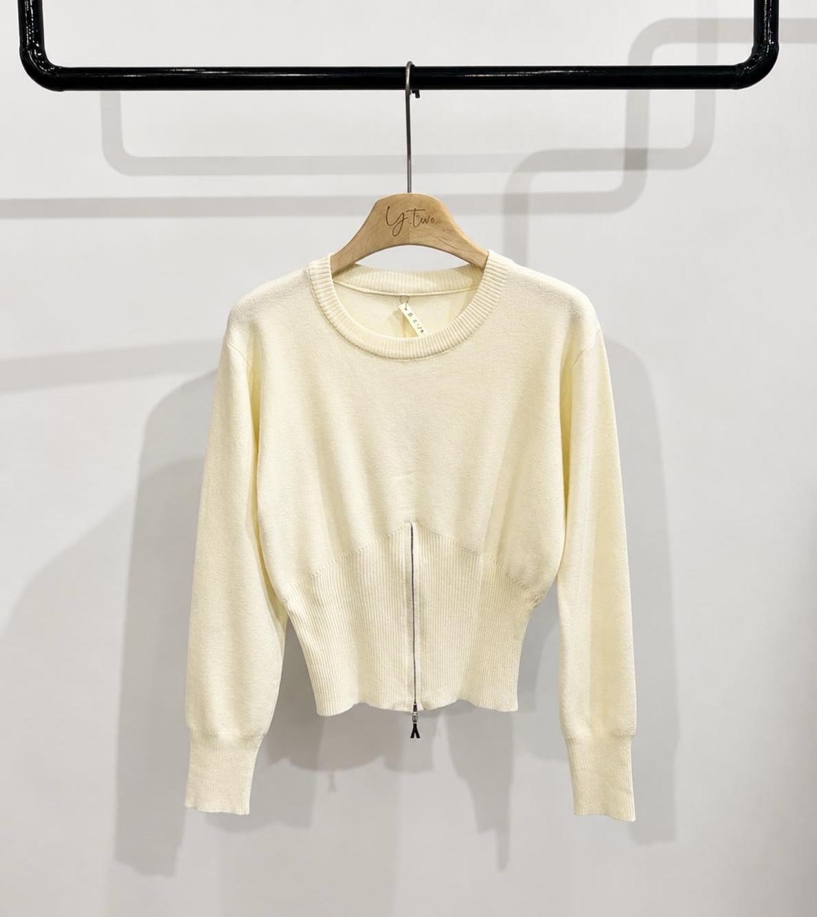 Fitted Zip-Up Sweater