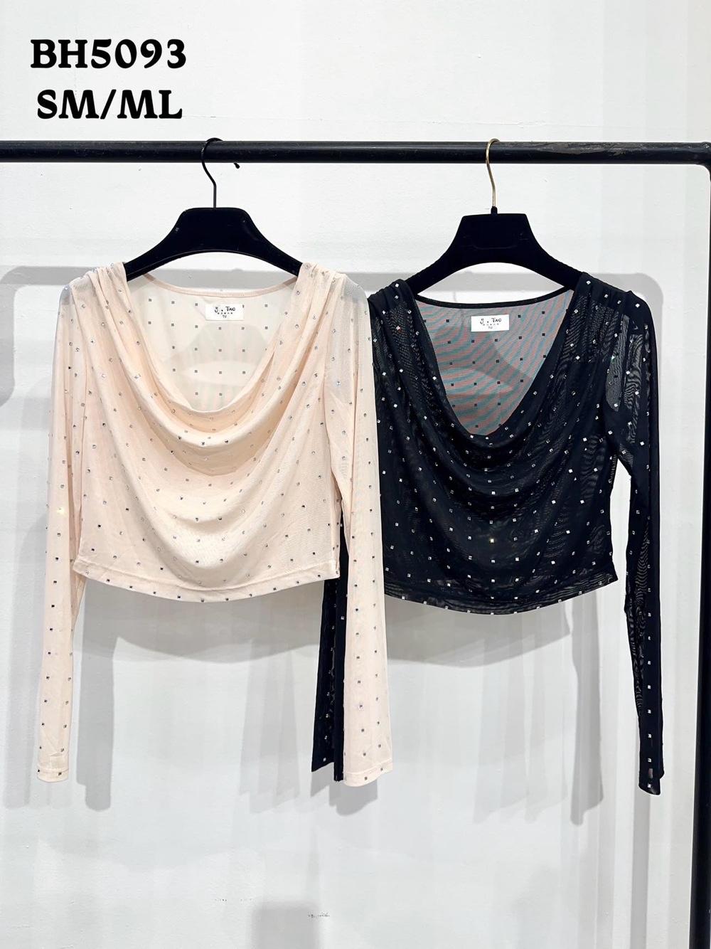 Fitted Top with Draped Neckline