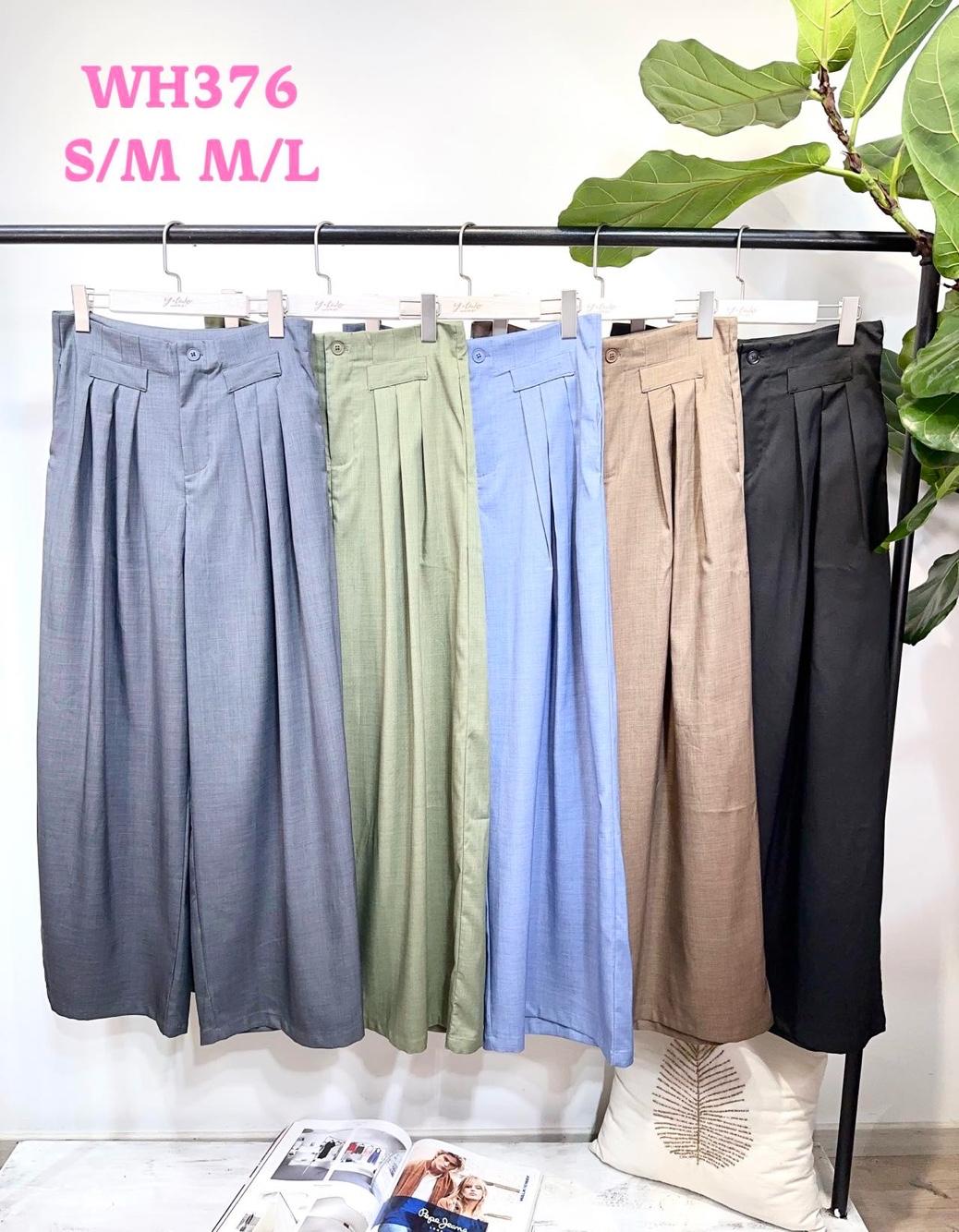 Wide-Leg Pleated Trousers