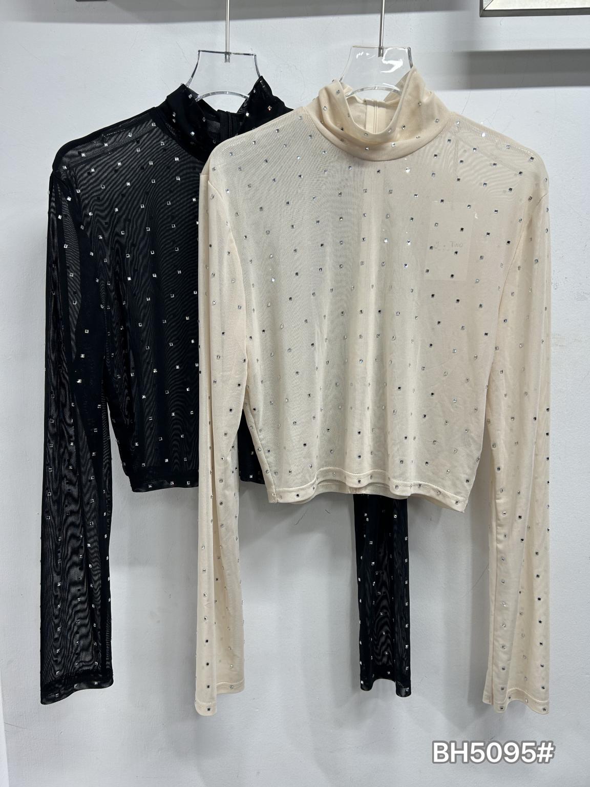 Turtleneck Top with Studs