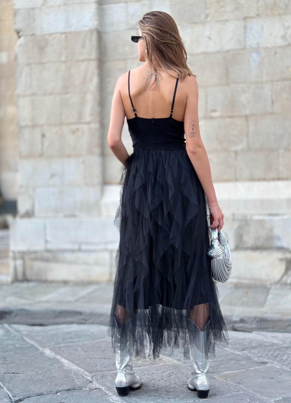 Fitted Midi Dress with Heart Neckline