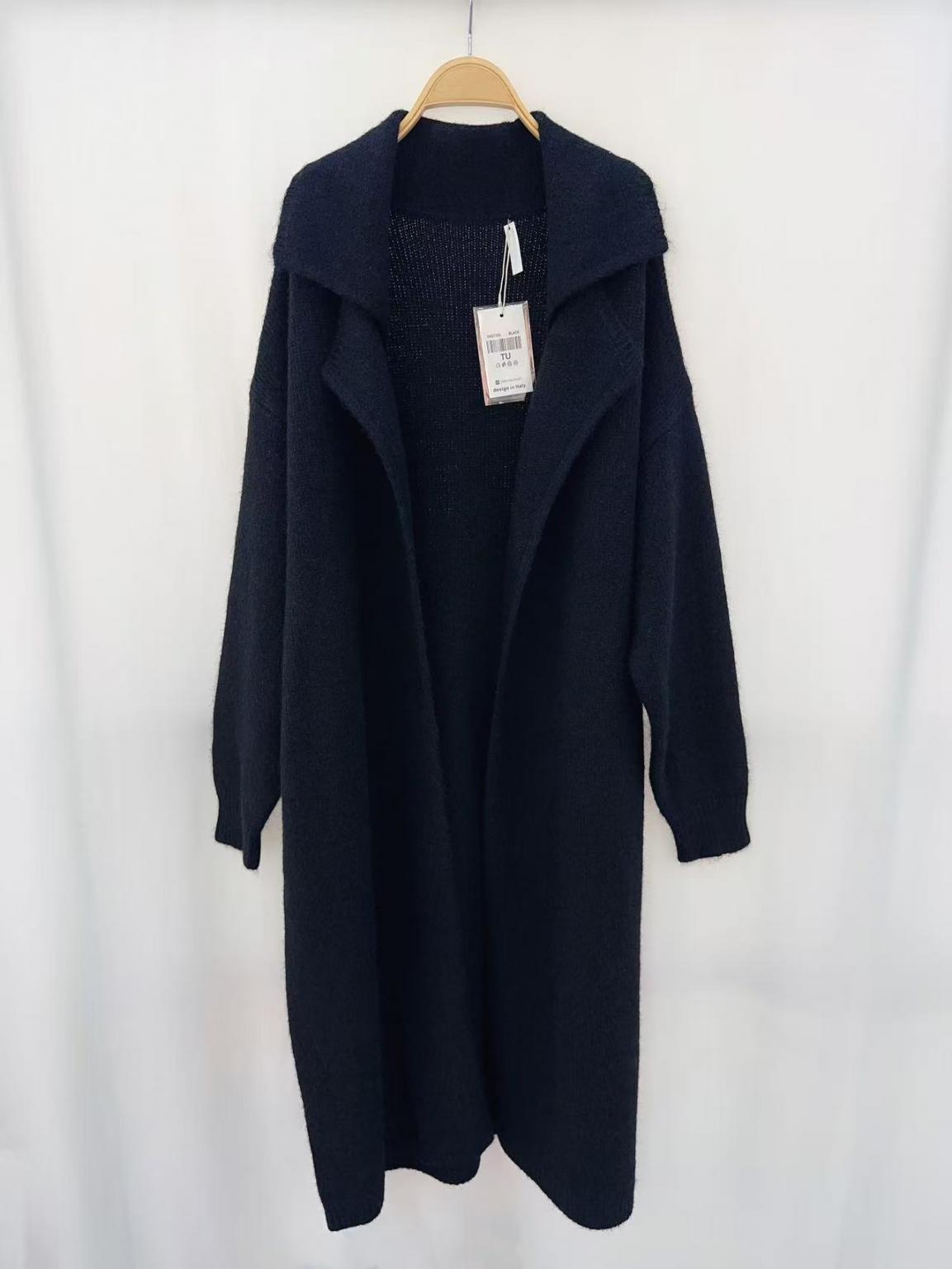 Longline Cardigan with Wide Lapels