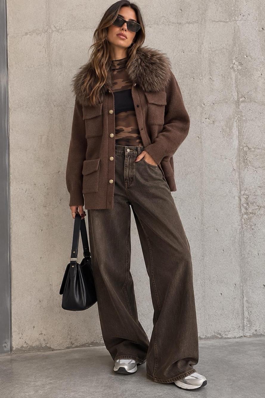 Long Relaxed Cardigan with Pockets