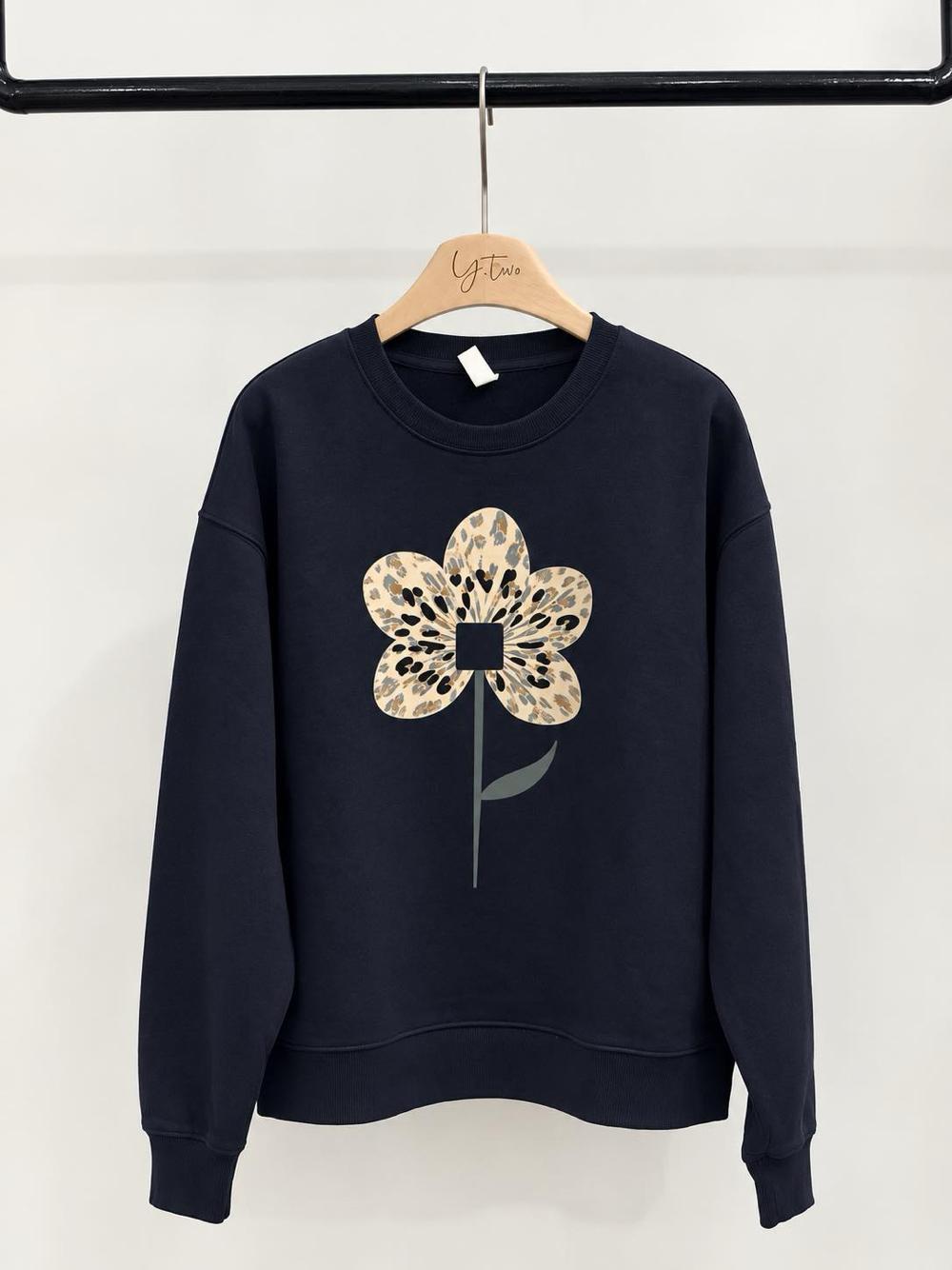 Relaxed Sweatshirt with Shirring