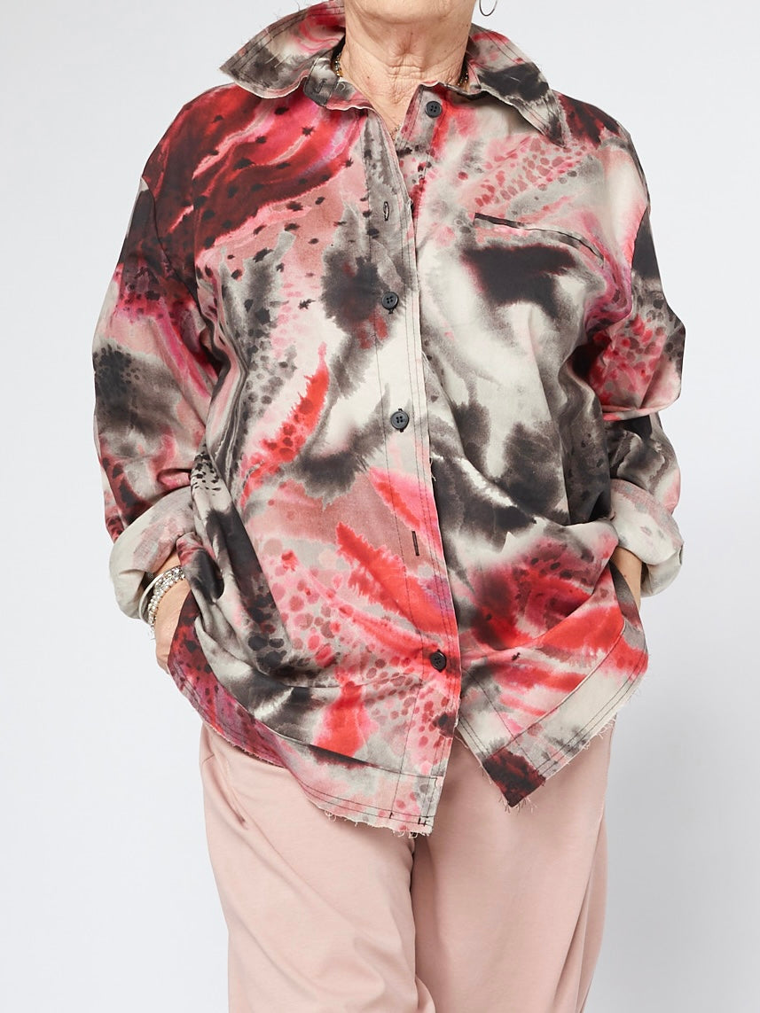 Oversized Shirt with Collar