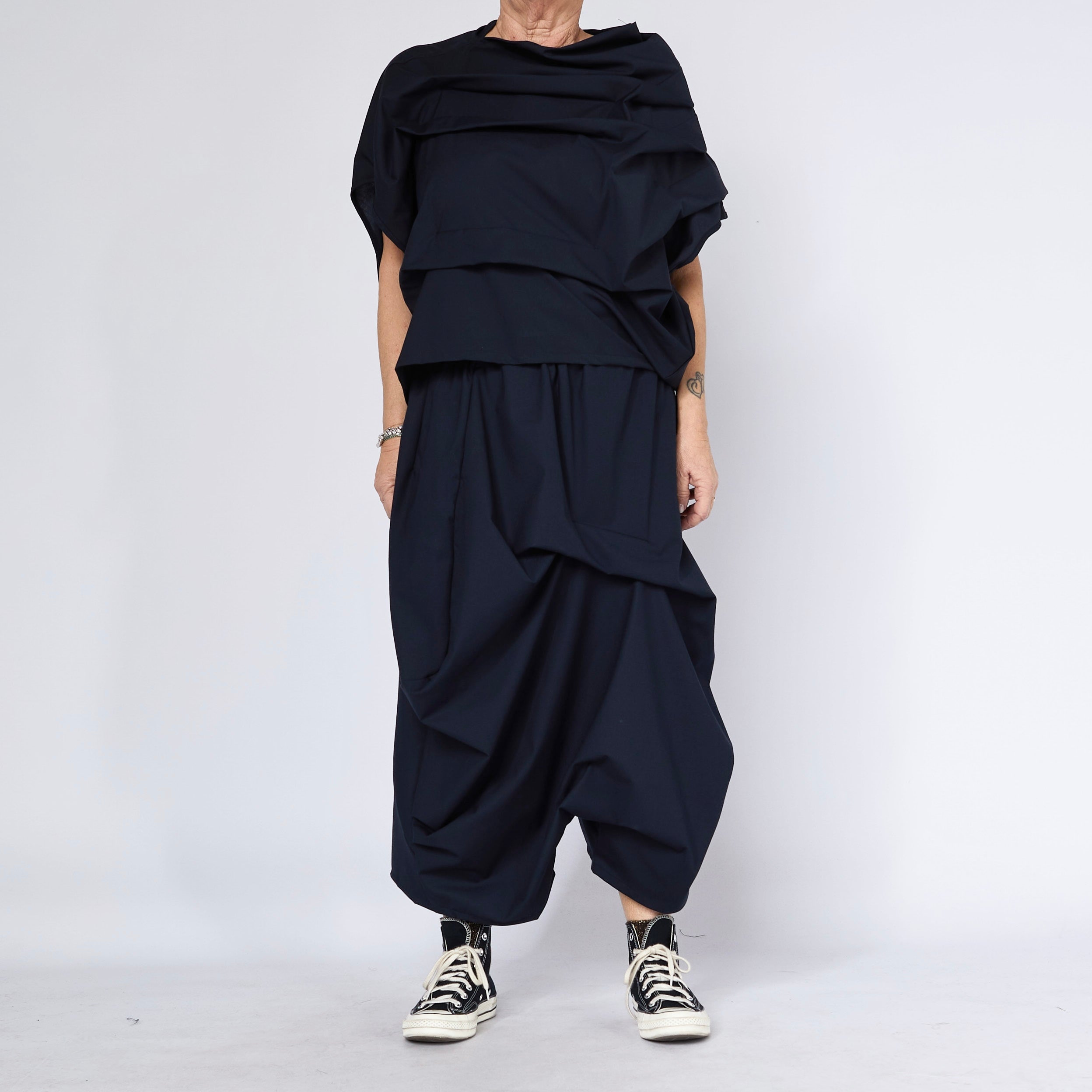 Relaxed Pleated Blouse