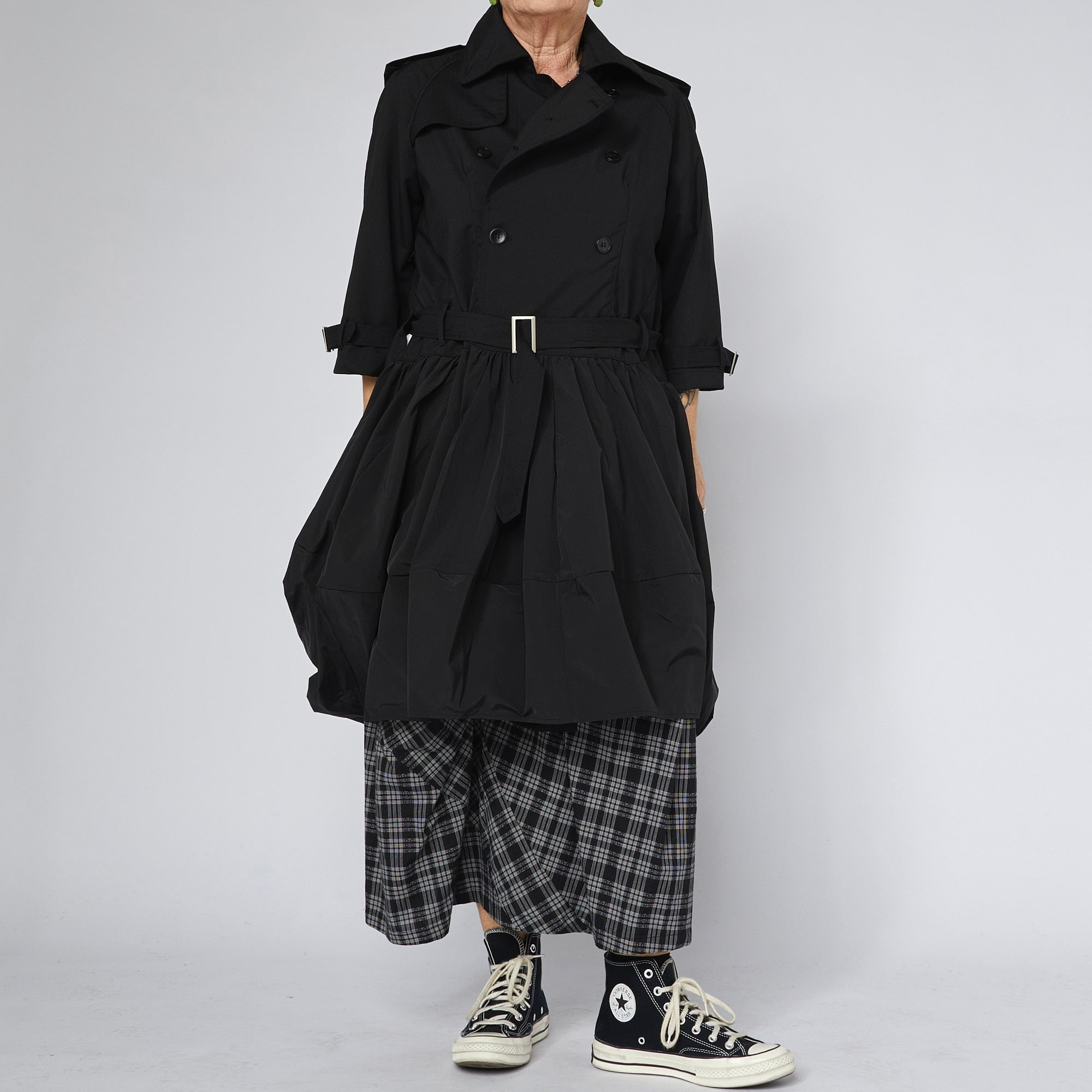 Belted Flared Coat